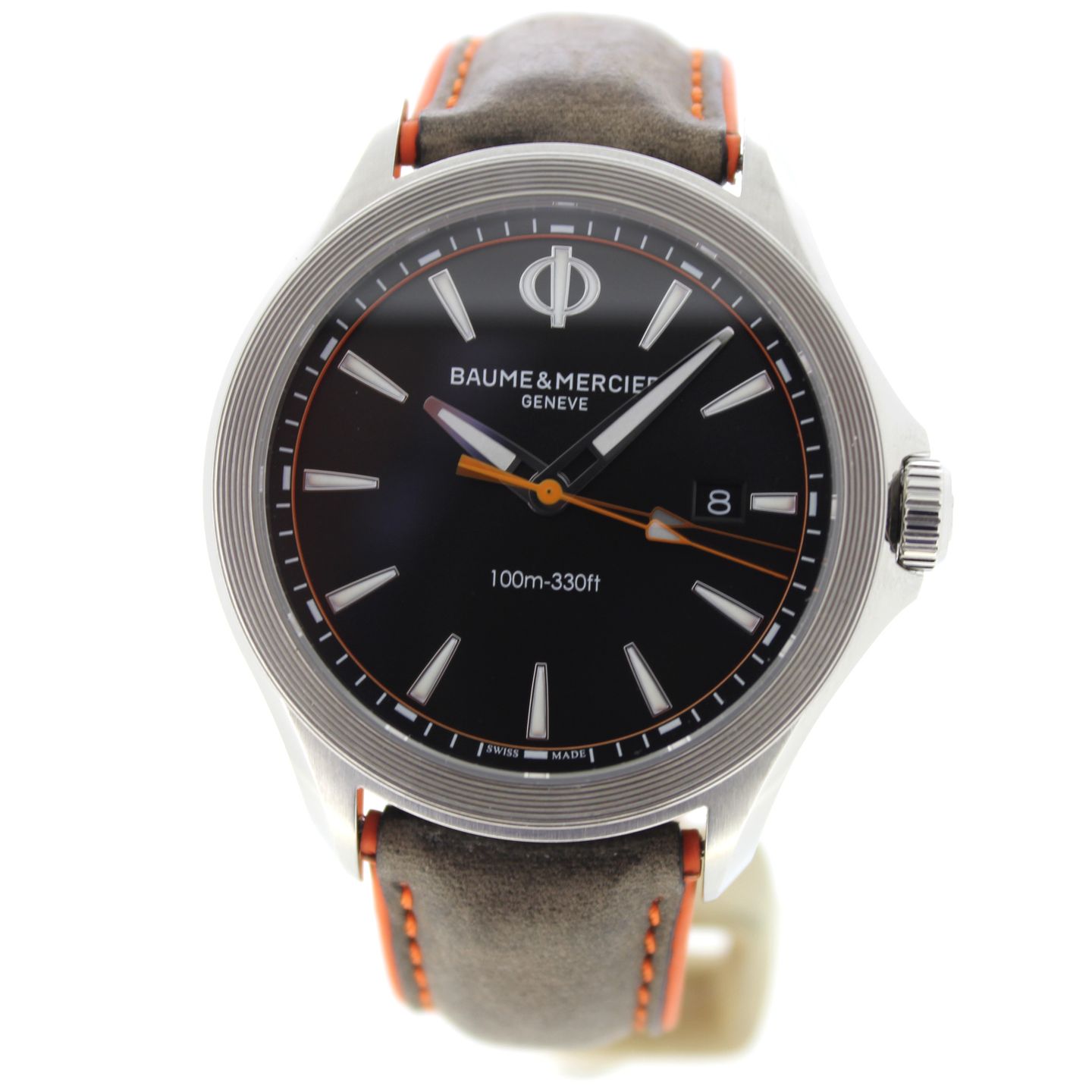 Baume & Mercier Clifton M0A10411 (2022) - Zwart wijzerplaat 42mm Staal (3/7)