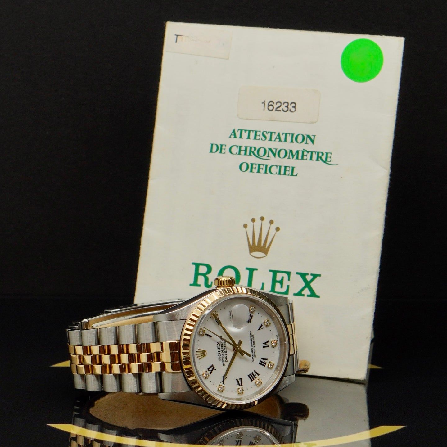 Rolex Datejust 36 16233 (1996) - White dial 36 mm Gold/Steel case (5/7)
