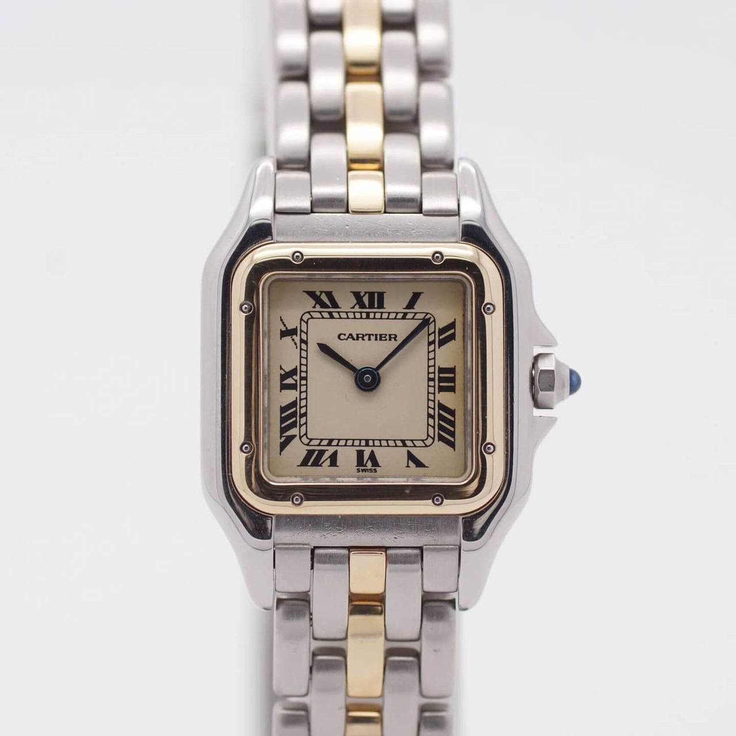 Cartier Panthère 166921 (1990) - Champagne dial 22 mm Gold/Steel case (1/8)