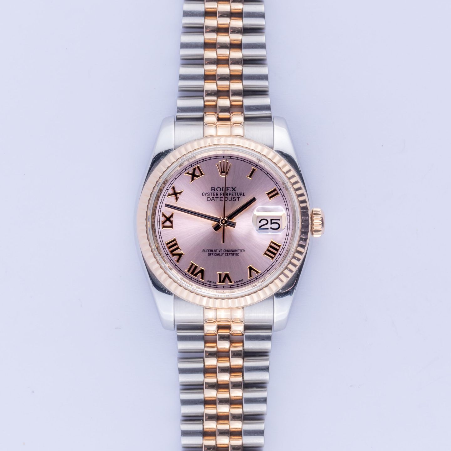 Rolex Datejust 36 116231 (Onbekend (willekeurig serienummer)) - Roze wijzerplaat 36mm Goud/Staal (3/8)