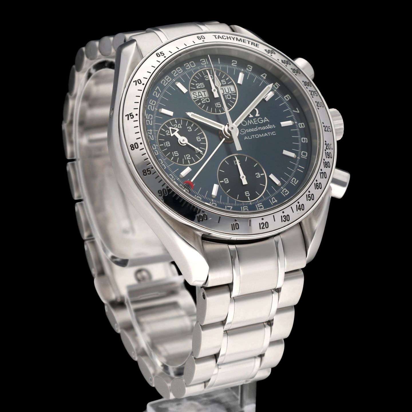 Omega Speedmaster Day Date 3523.80.00 (1998) - Blauw wijzerplaat 39mm Staal (4/8)