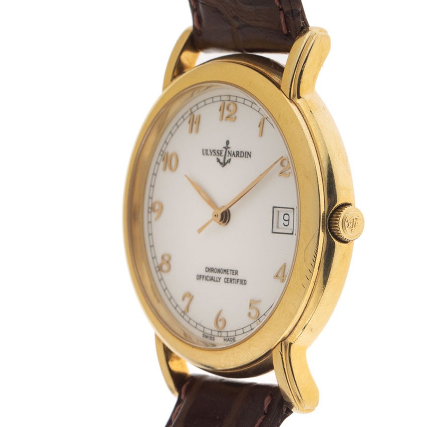 Ulysse Nardin San Marco 131-77 (1990) - Blauw wijzerplaat 38mm Geelgoud (4/8)