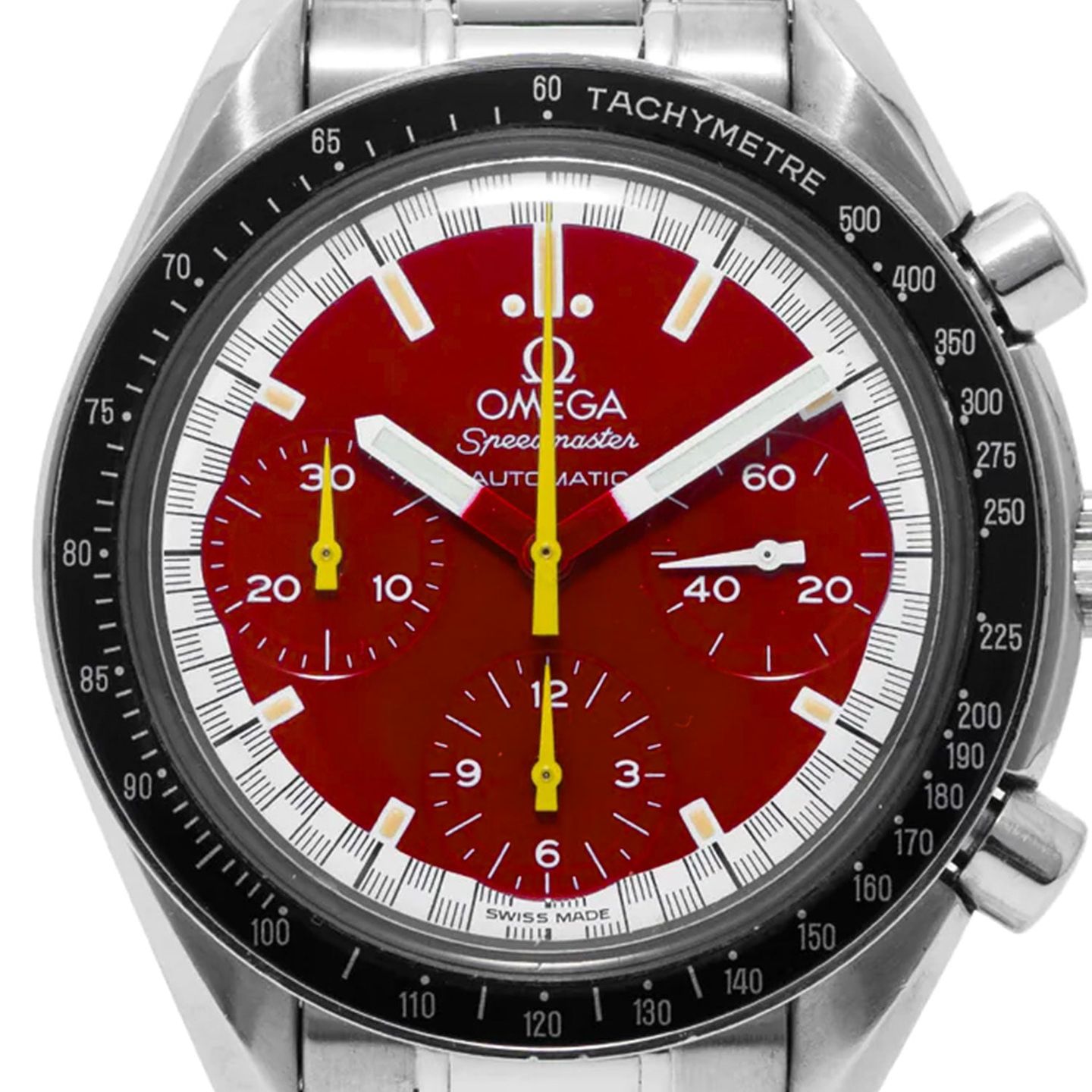 Omega Speedmaster Reduced 3510.61.00 (1997) - Rood wijzerplaat 39mm Staal (2/5)