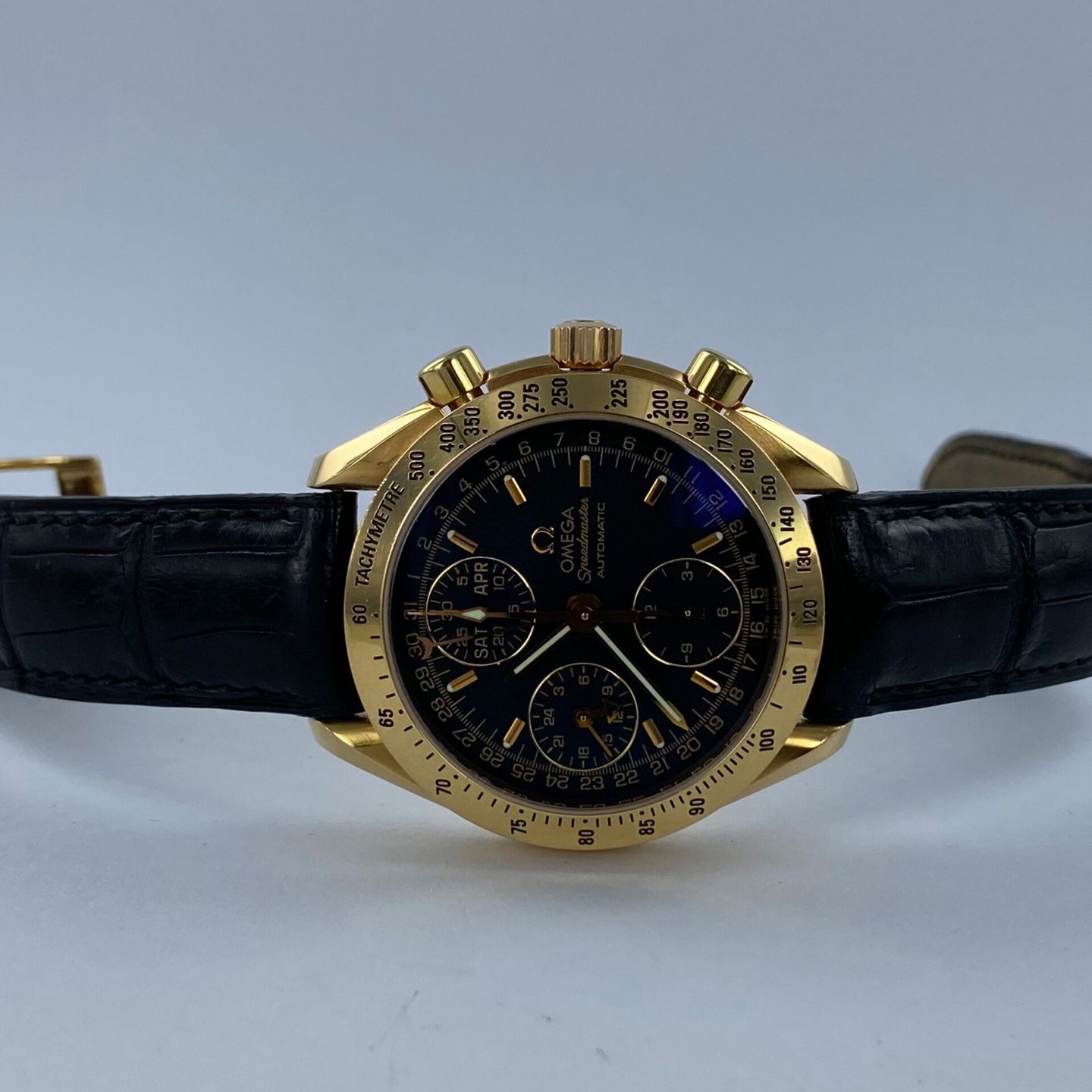 Omega Speedmaster Day Date 3623.50.01 (Unknown (random serial)) - Black dial 39 mm Red Gold case (1/6)