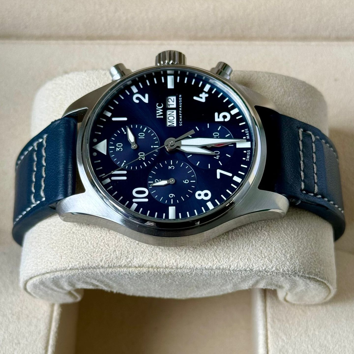 IWC Pilot Chronograph IW388101 (2021) - Blauw wijzerplaat 41mm Staal (5/7)