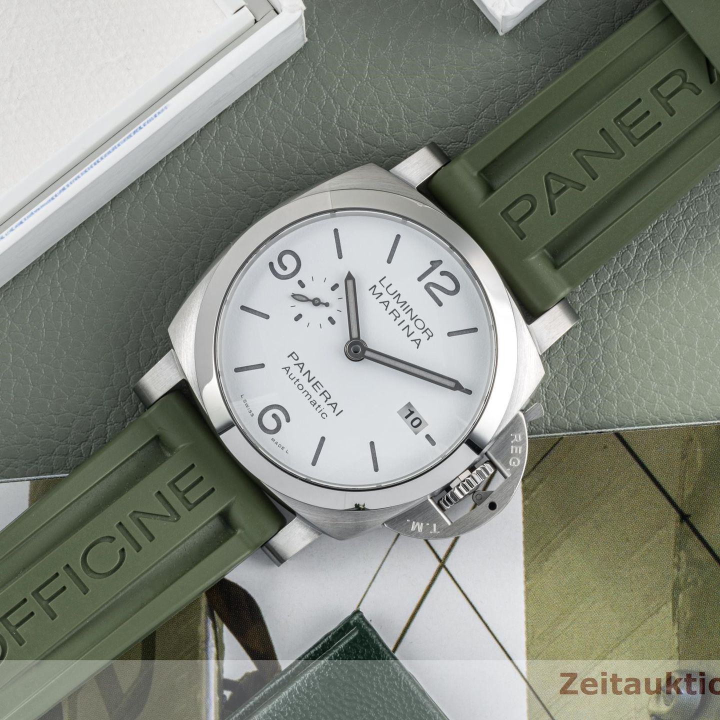Panerai Luminor Marina PAM01314 (Unknown (random serial)) - White dial 44 mm Steel case (1/8)