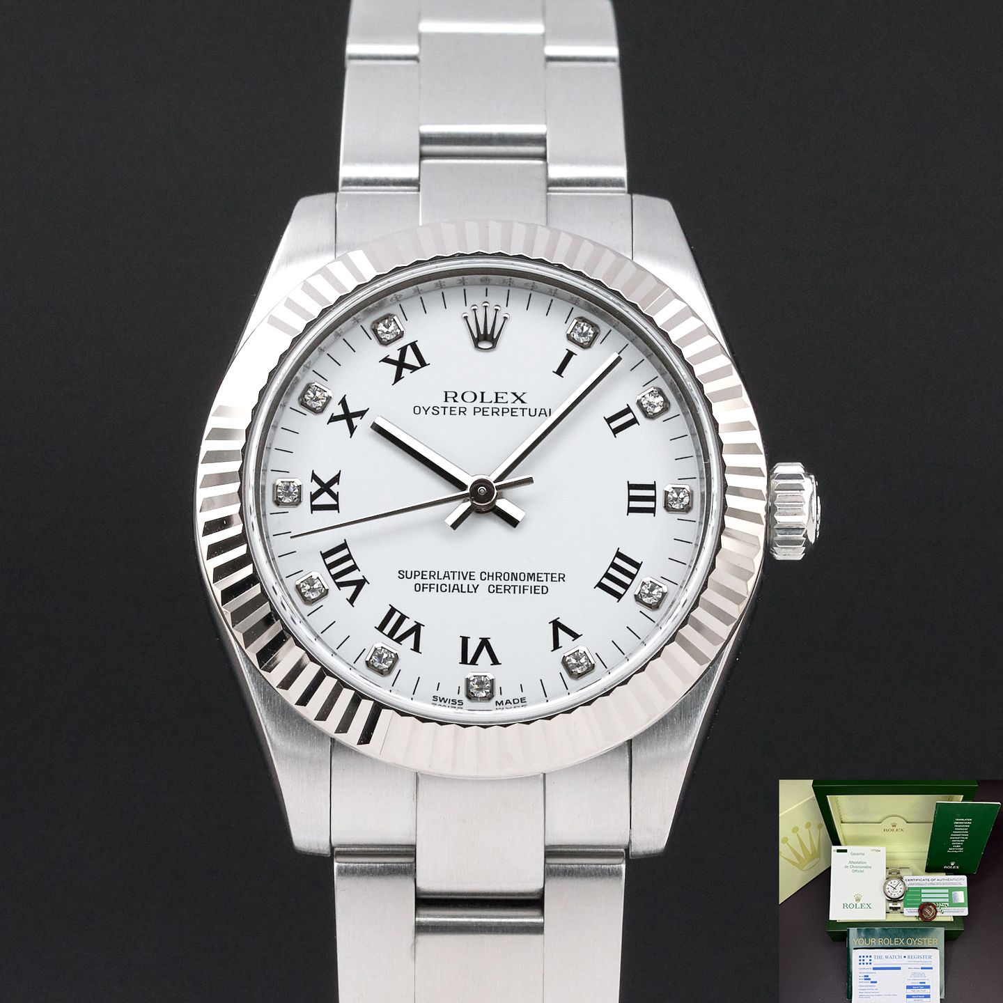 Rolex Oyster Perpetual 31 177234 (2007) - 31mm Staal (1/8)