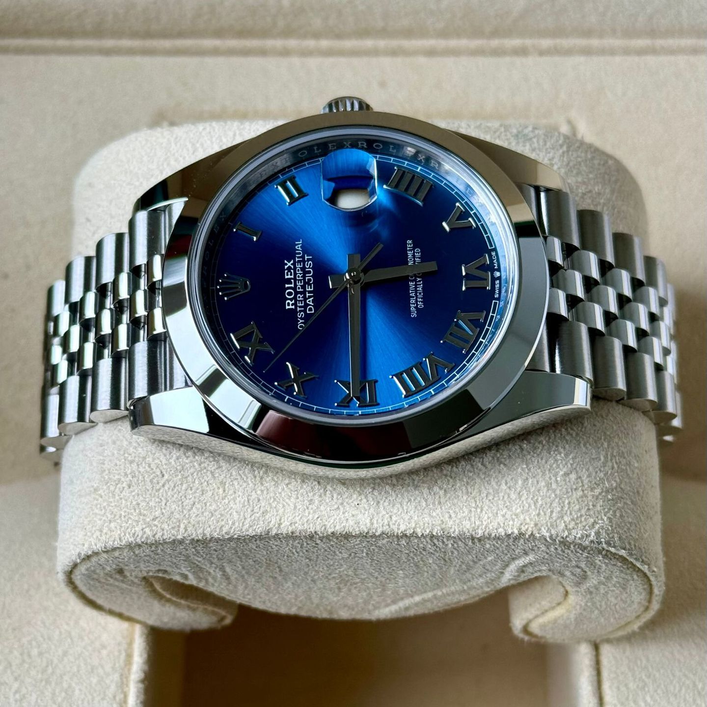 Rolex Datejust 41 126300 (2024) - Blue dial 41 mm Steel case (5/7)