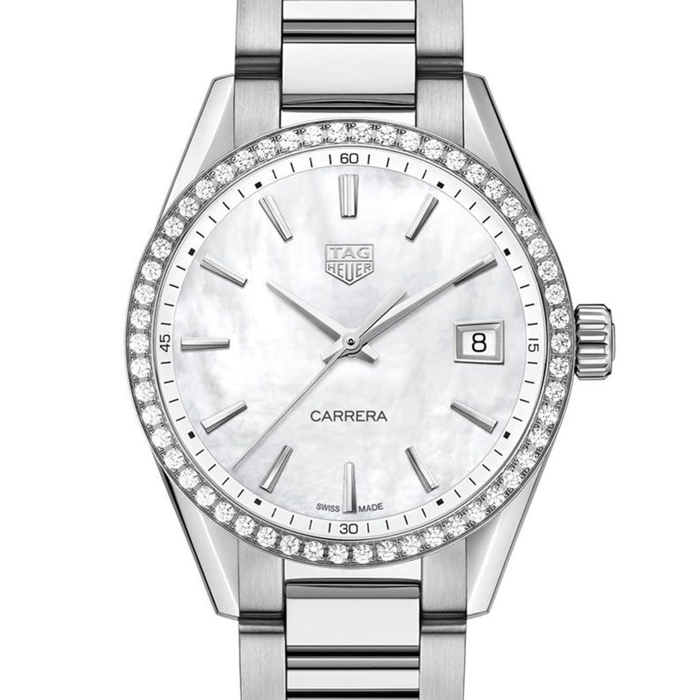 TAG Heuer Carrera Lady WBK1316.BA0652 (2023) - White dial 36 mm Steel case (1/3)