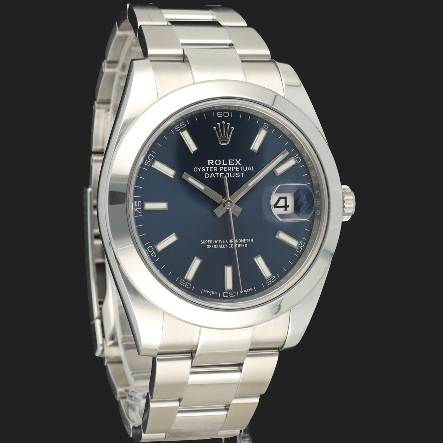 Rolex Datejust 41 126300 (2018) - Blue dial 41 mm Steel case (4/8)