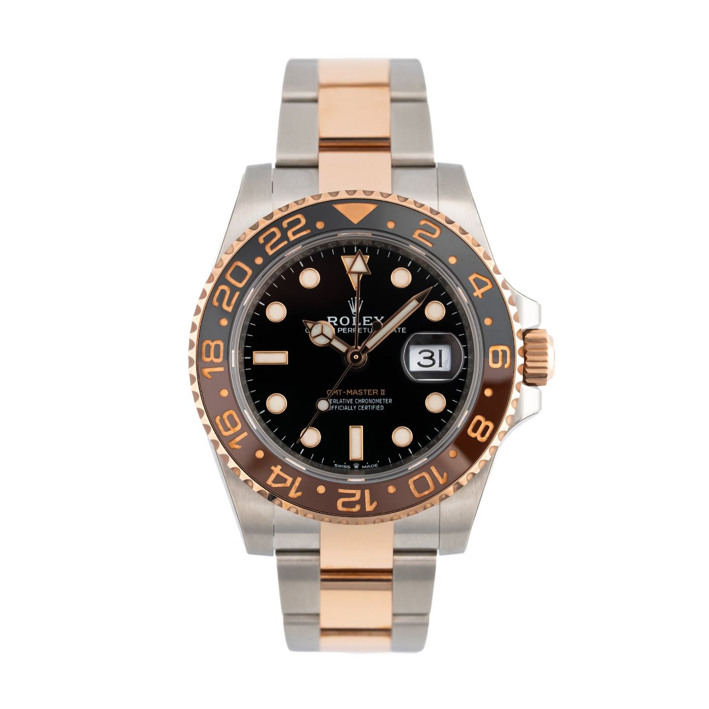 Rolex GMT-Master II 126711CHNR (2023) - Zwart wijzerplaat 40mm Goud/Staal (1/6)