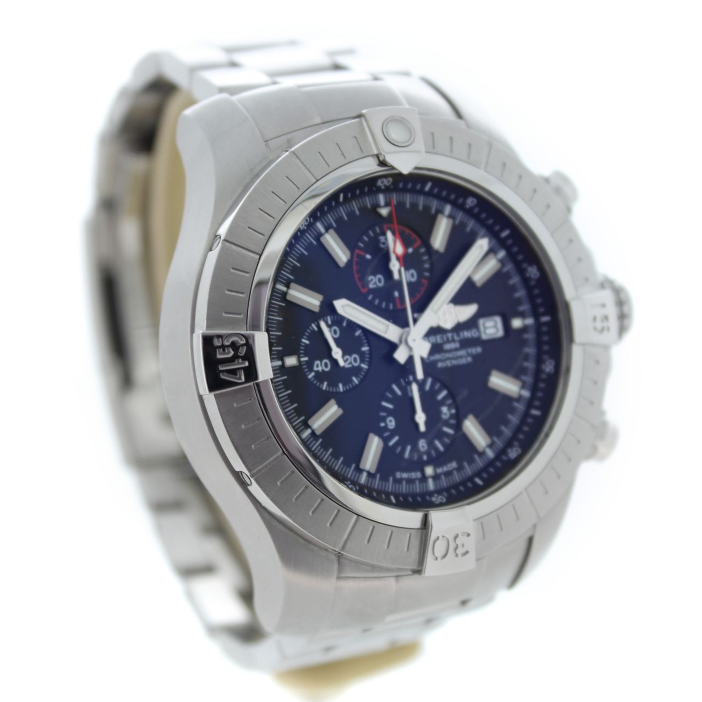 Breitling Super Avenger A13375101B1A1 (2023) - Zwart wijzerplaat 48mm Staal (11/14)