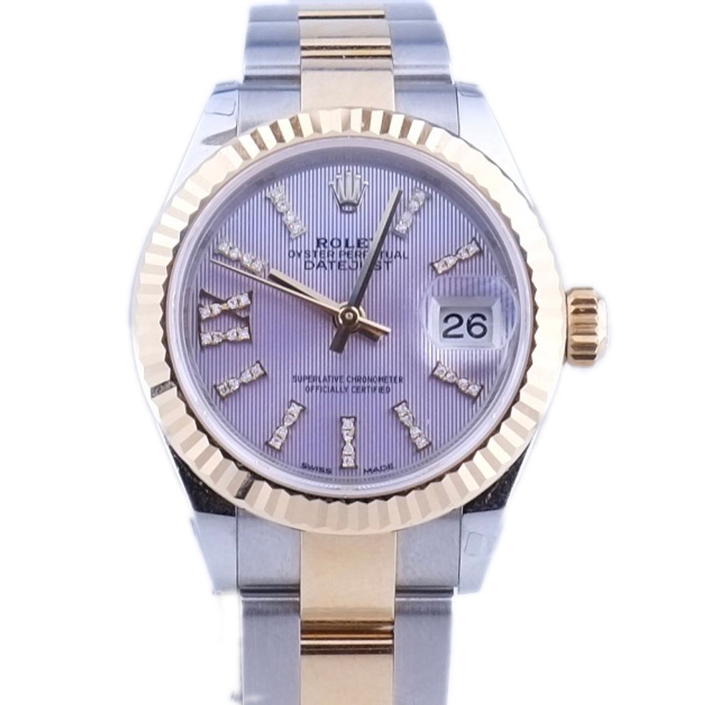 Rolex Lady-Datejust 279173 (2018) - Purple dial 28 mm Gold/Steel case (1/1)