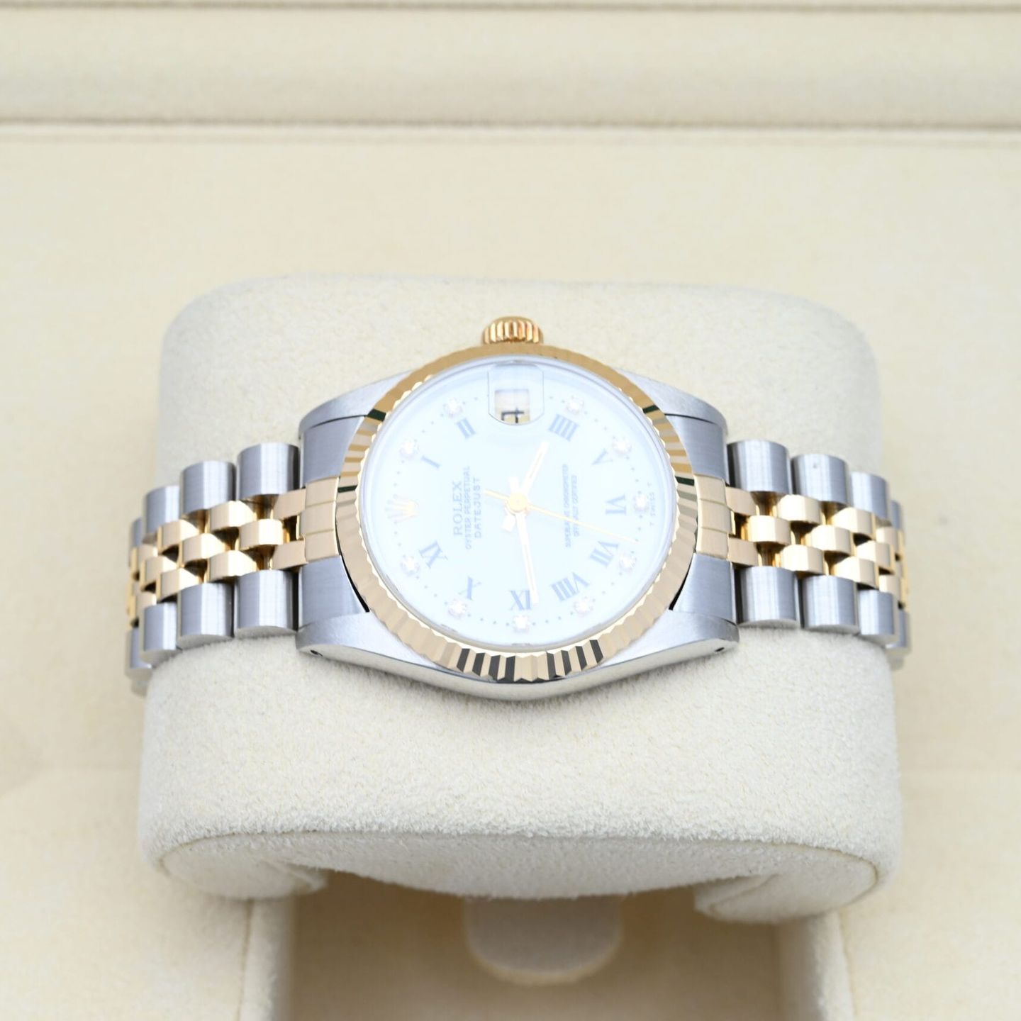 Rolex Datejust 31 68273 (1989) - Wit wijzerplaat 31mm Goud/Staal (3/7)