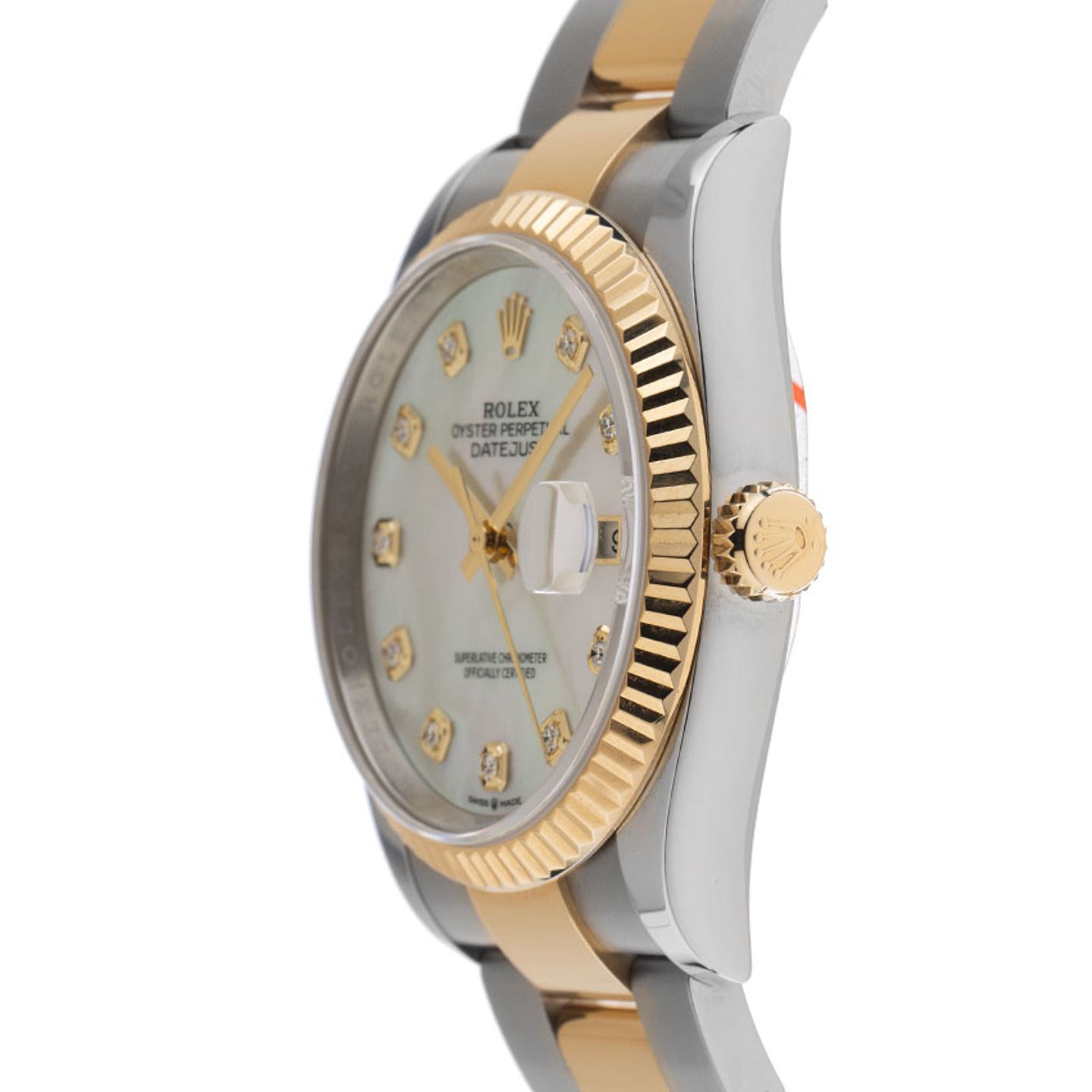 Rolex Datejust 36 126233 (2022) - Parelmoer wijzerplaat 36mm Goud/Staal (4/7)