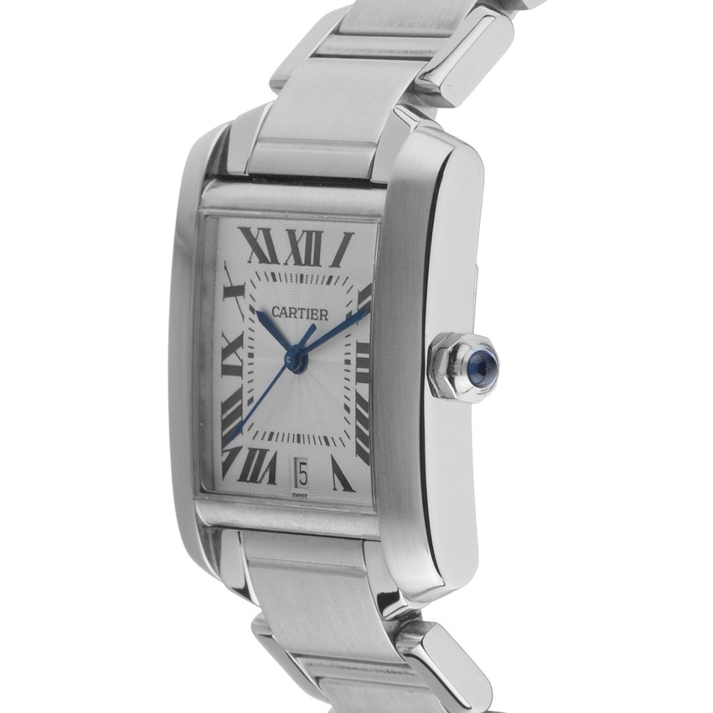 Cartier Tank Française 2302 (2010) - Silver dial 28 mm Steel case (4/7)
