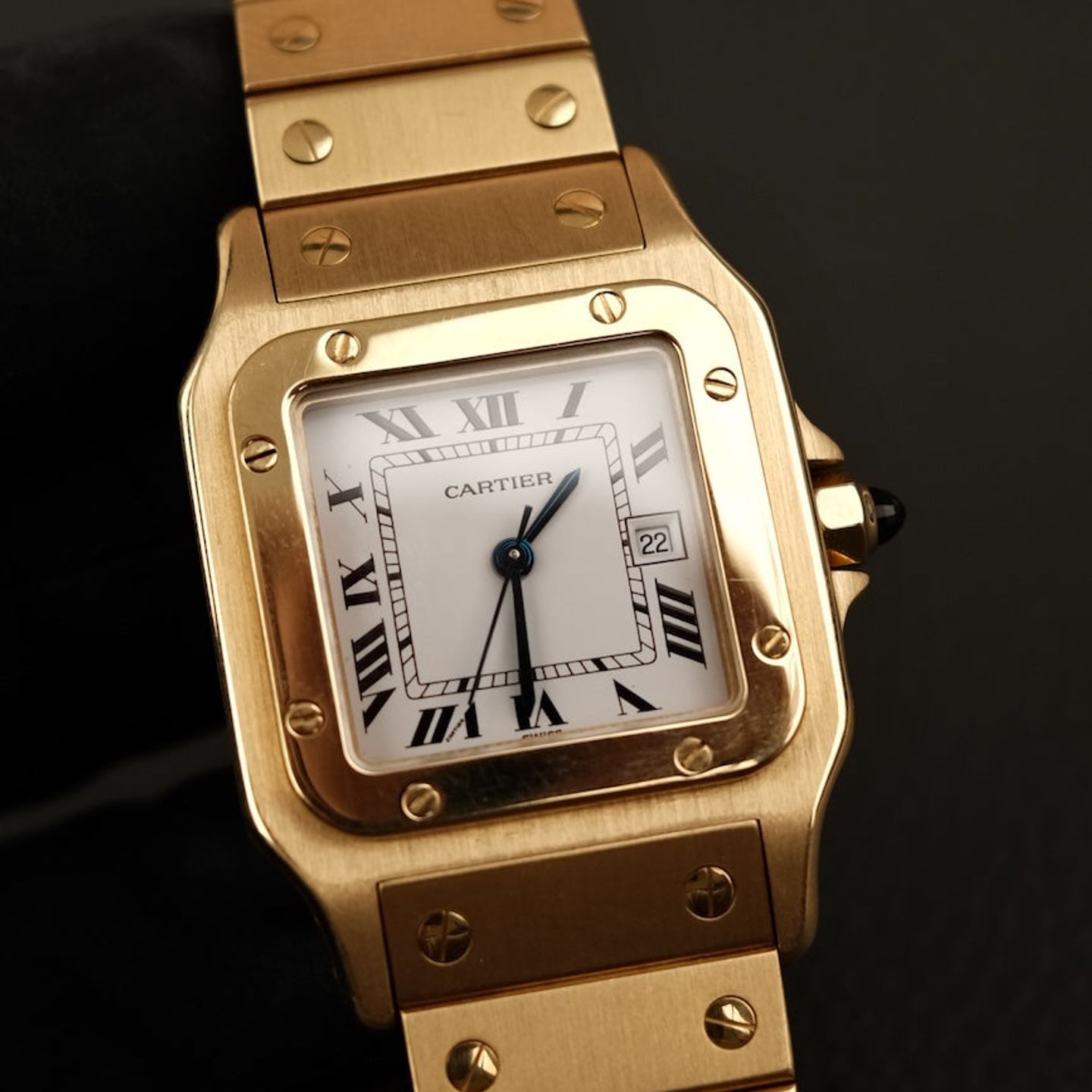 Cartier Santos 2960 (Onbekend (willekeurig serienummer)) - Wit wijzerplaat 41mm Geelgoud (3/8)