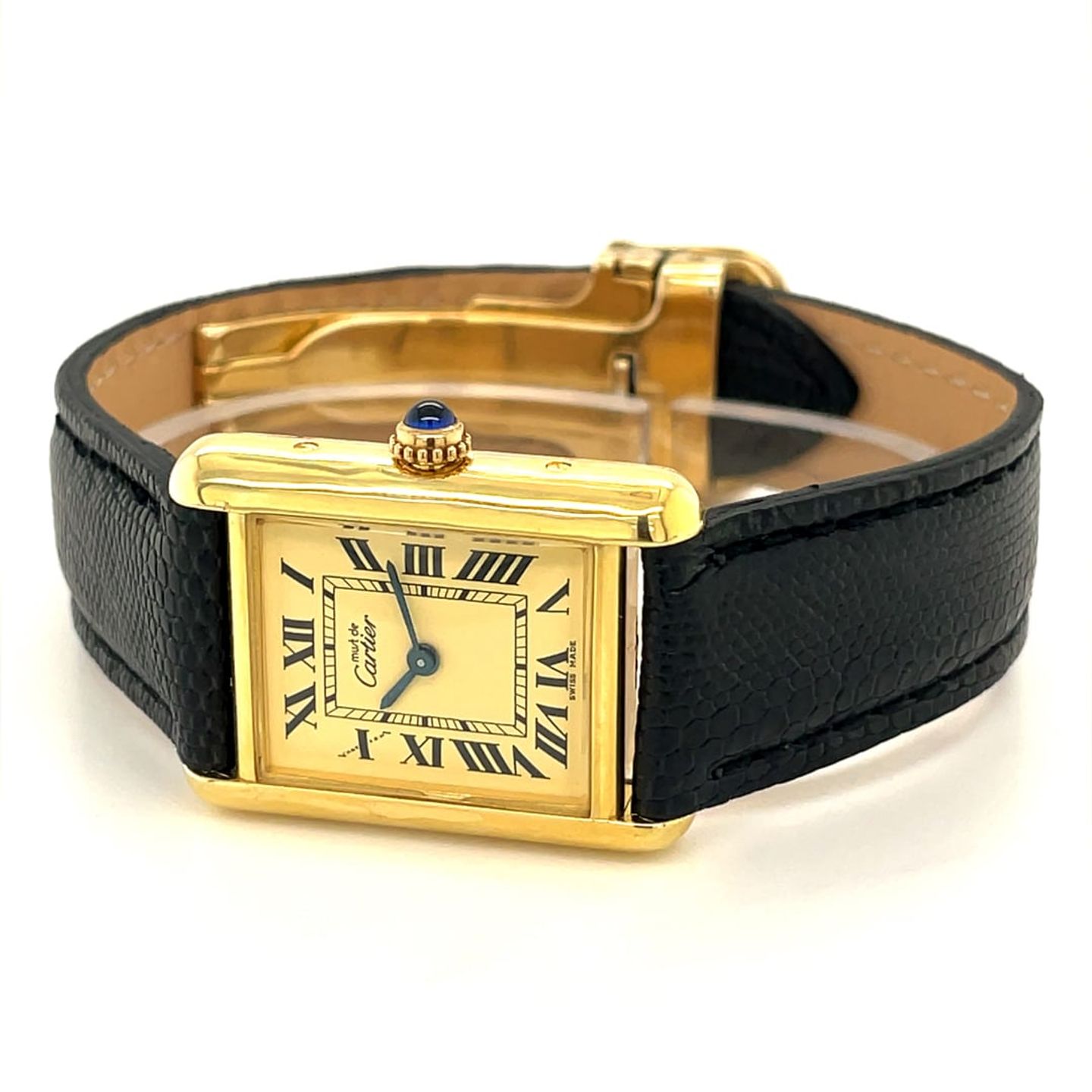 Cartier Tank 2415 (2000) - Champagne dial 22 mm Gold/Steel case (6/8)