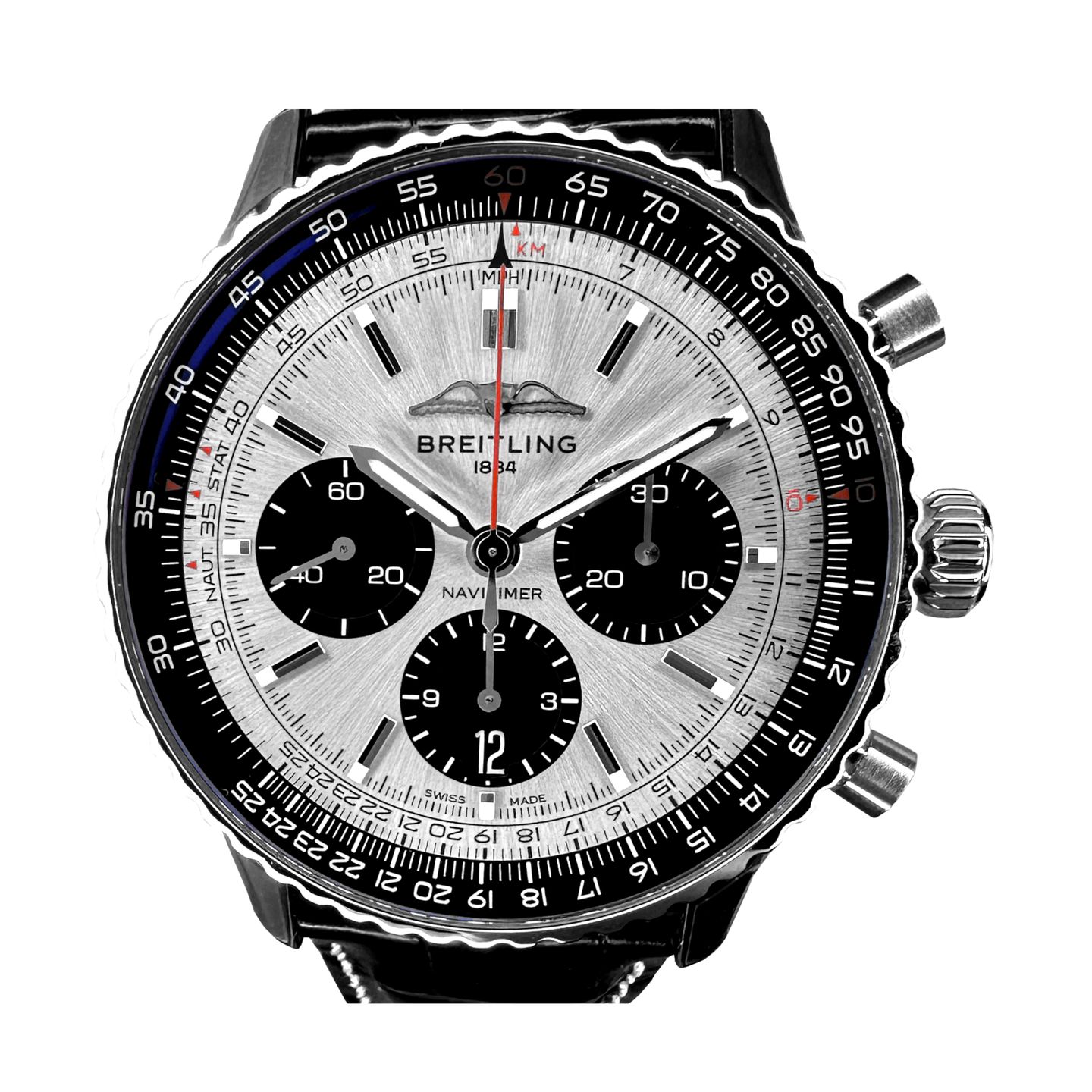 Breitling Navitimer 1 B01 Chronograph AB0138241G1P1 (2024) - Silver dial 43 mm Steel case (1/8)