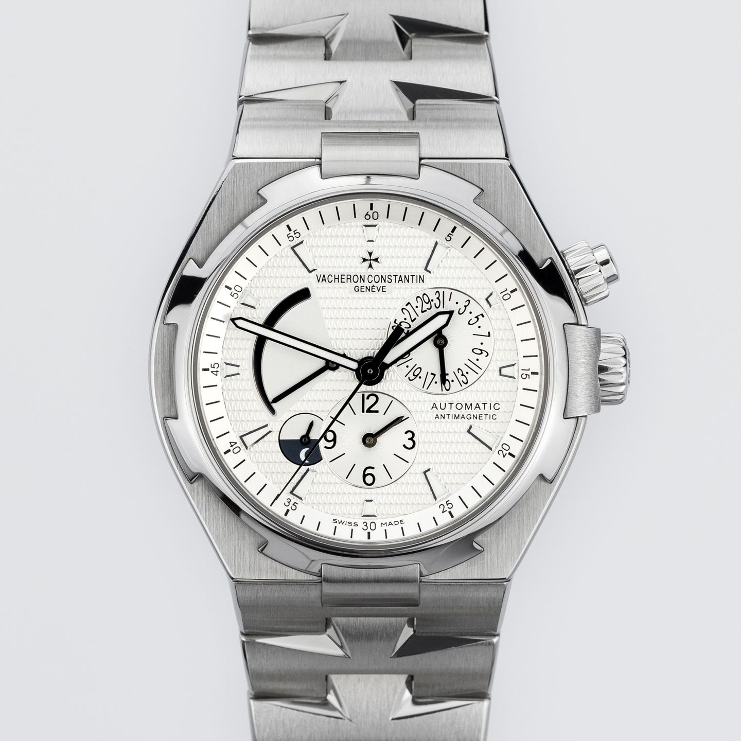 Vacheron Constantin Overseas Dual Time 47450/B01A-9226 (Unknown (random serial)) - White dial 43 mm Steel case (1/8)