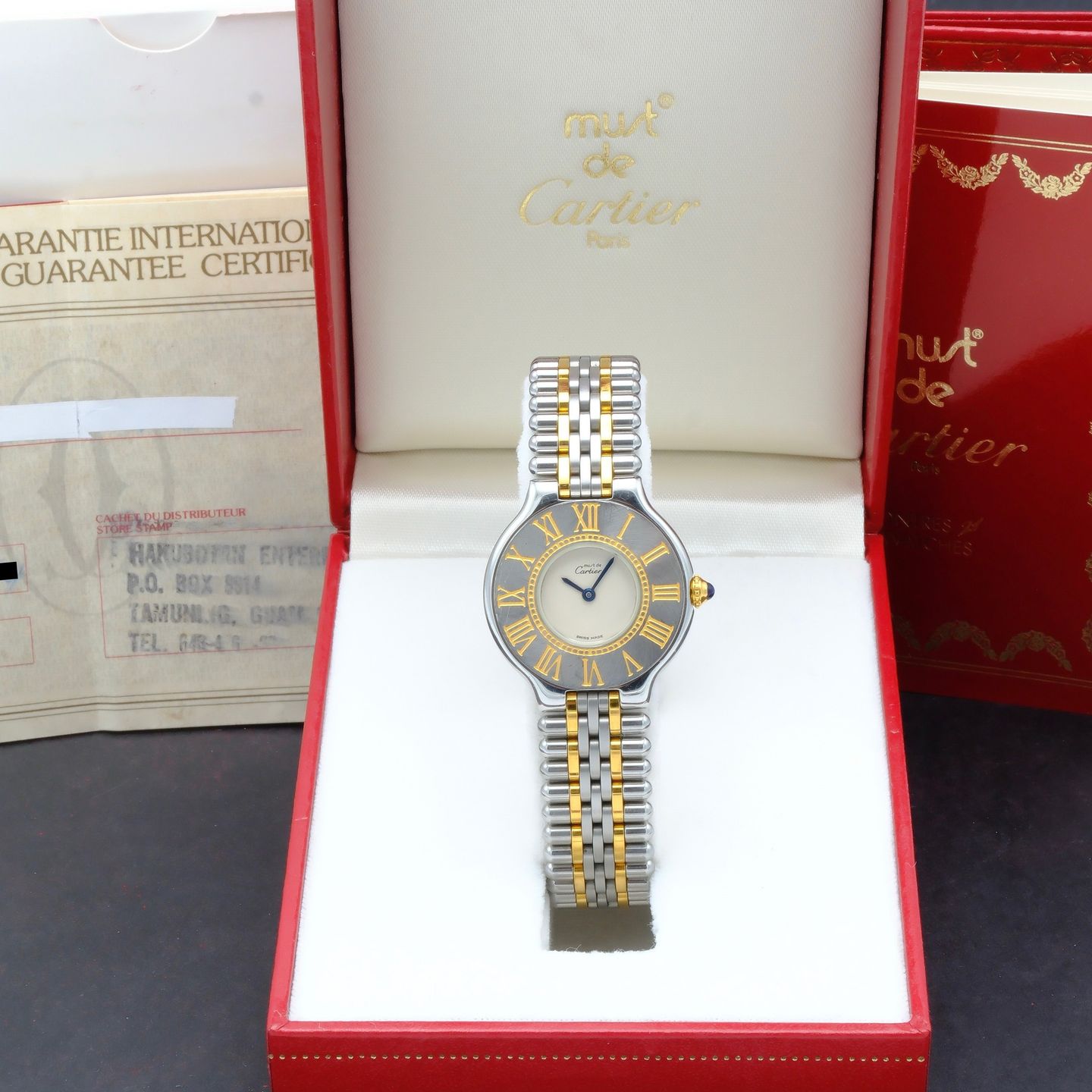 Cartier 21 Must de Cartier W10051F4 (1991) - Silver dial 28 mm Gold/Steel case (3/8)
