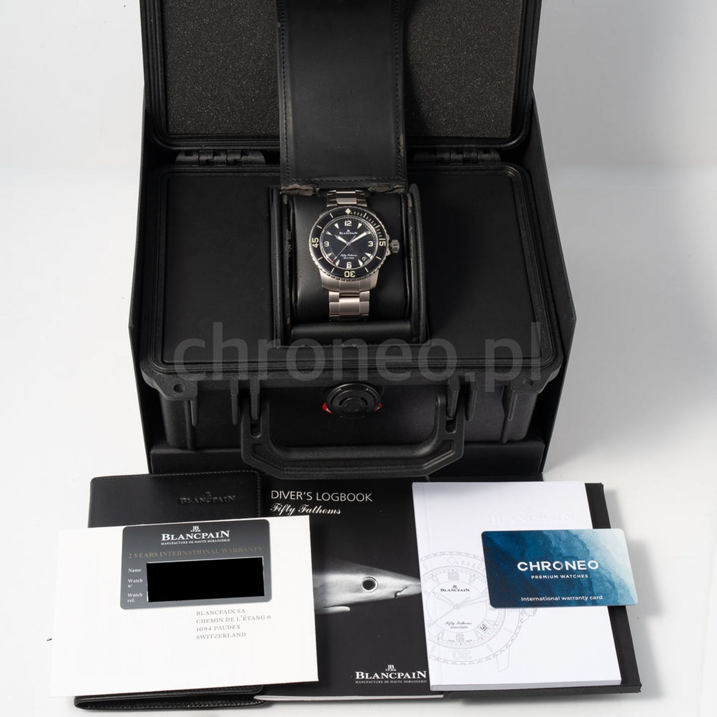 Blancpain Fifty Fathoms 5015-12B30-98B (2022) - Black dial 46 mm Titanium case (8/8)