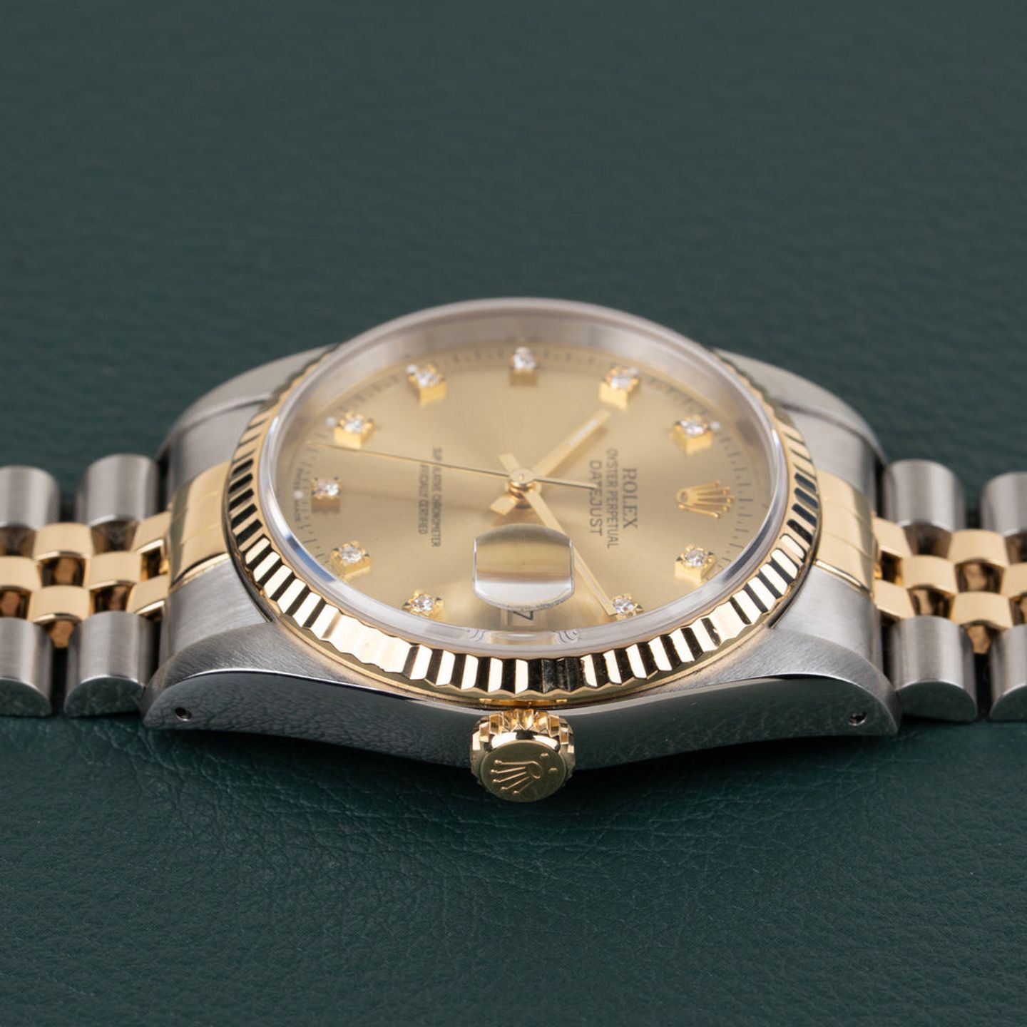 Rolex Datejust 36 16233 (1989) - Champagne dial 36 mm Gold/Steel case (5/8)