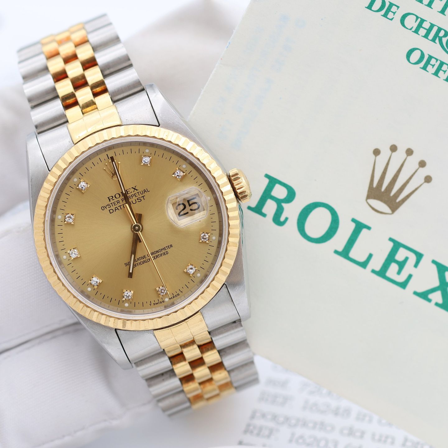 Rolex Datejust 36 16233G (Onbekend (willekeurig serienummer)) - 36mm Goud/Staal (8/8)