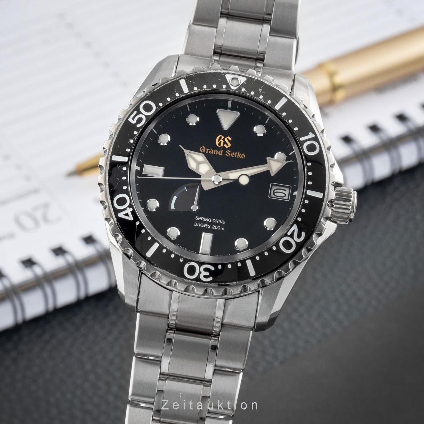 Grand Seiko Sport Collection SBGA231 (Unknown (random serial)) - Black dial 45 mm Titanium case (1/8)
