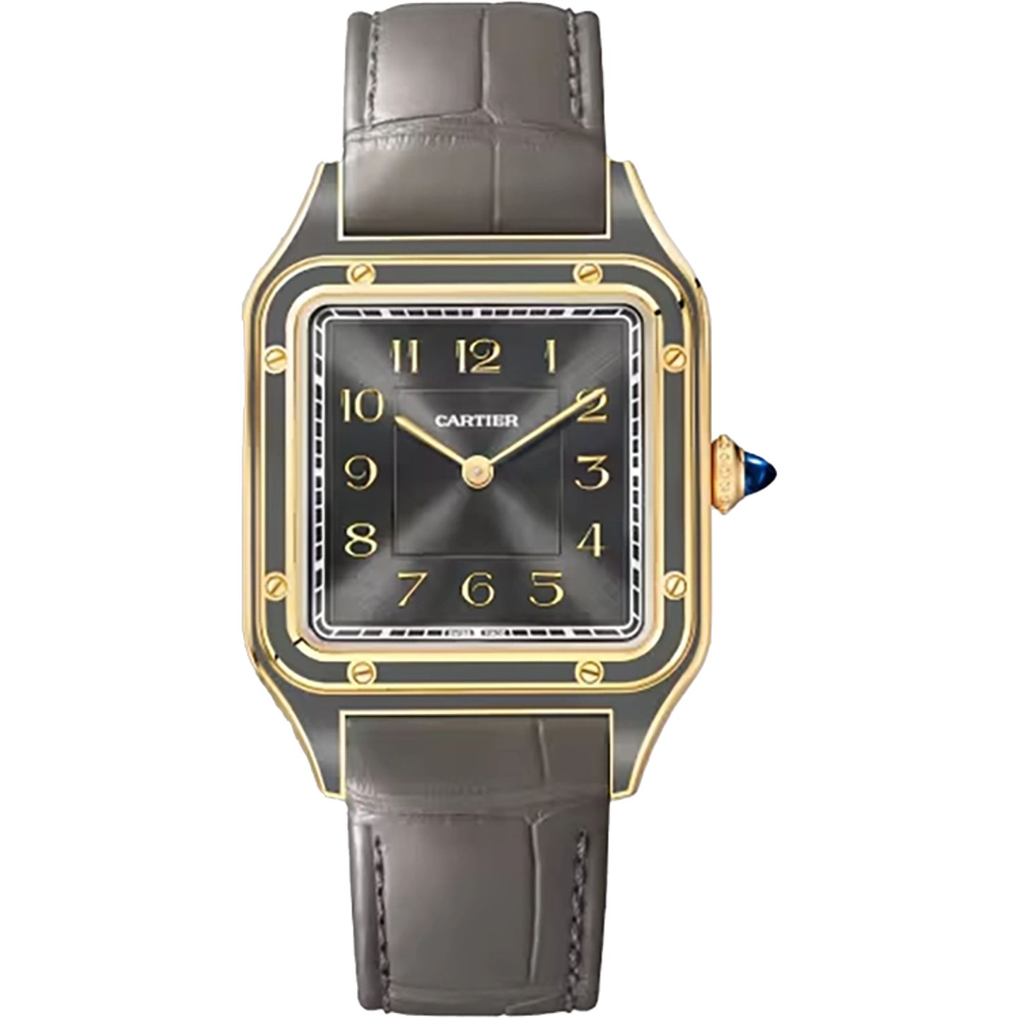 Cartier Santos Dumont WGSA0097 (2025) - Grey dial 31 mm Yellow Gold case (1/1)