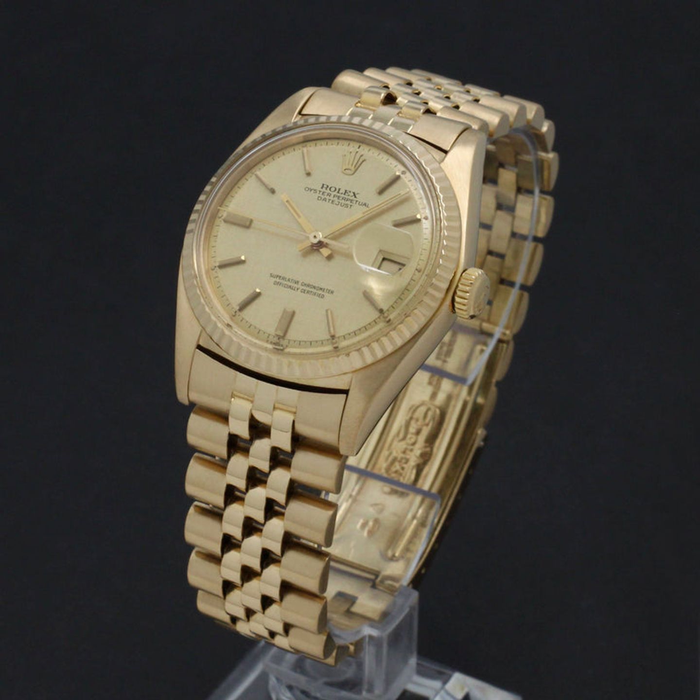 Rolex Datejust 1601 (1973) - Gold dial 36 mm Yellow Gold case (2/7)