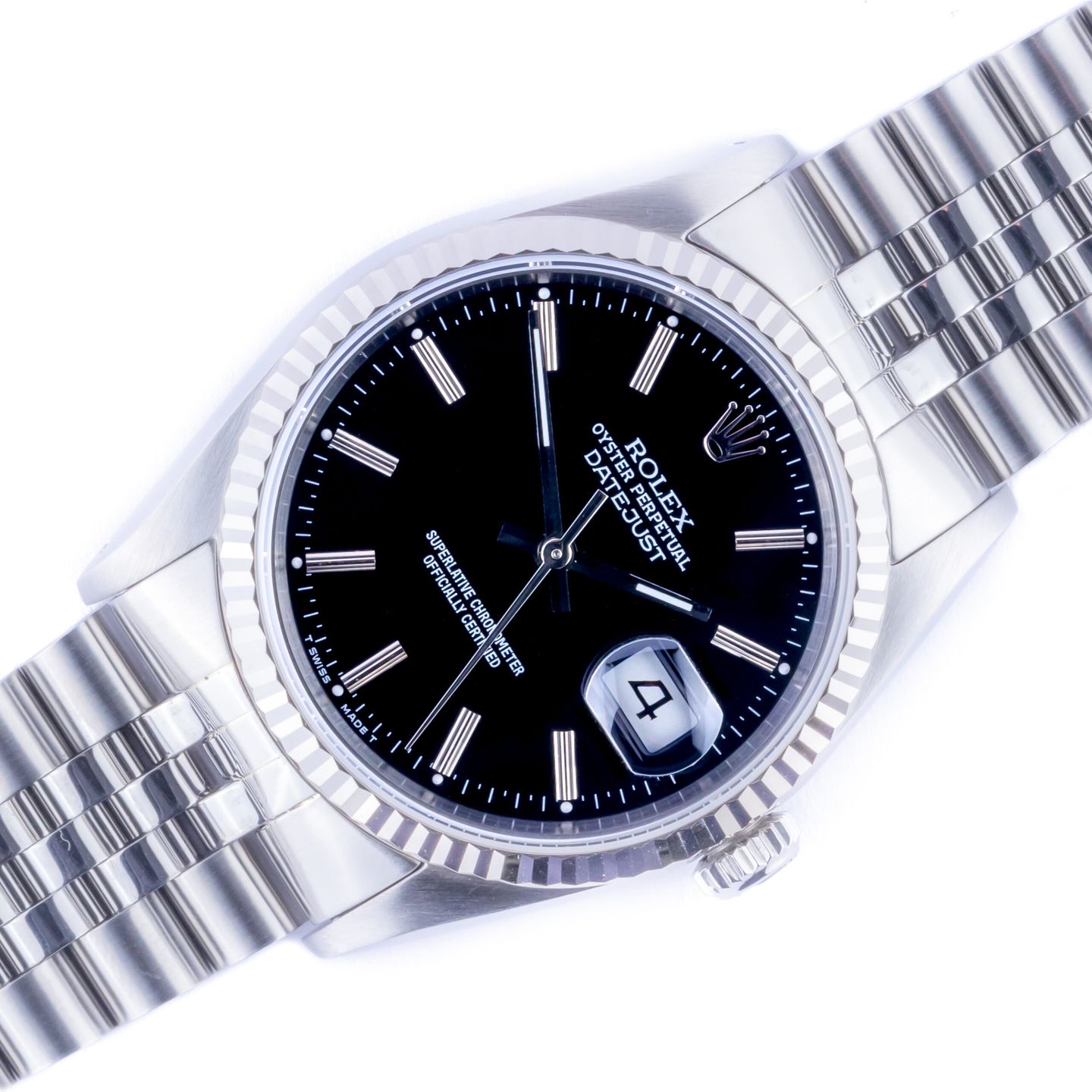 Rolex Datejust 36 16234 (1991) - Black dial 36 mm Steel case (1/8)