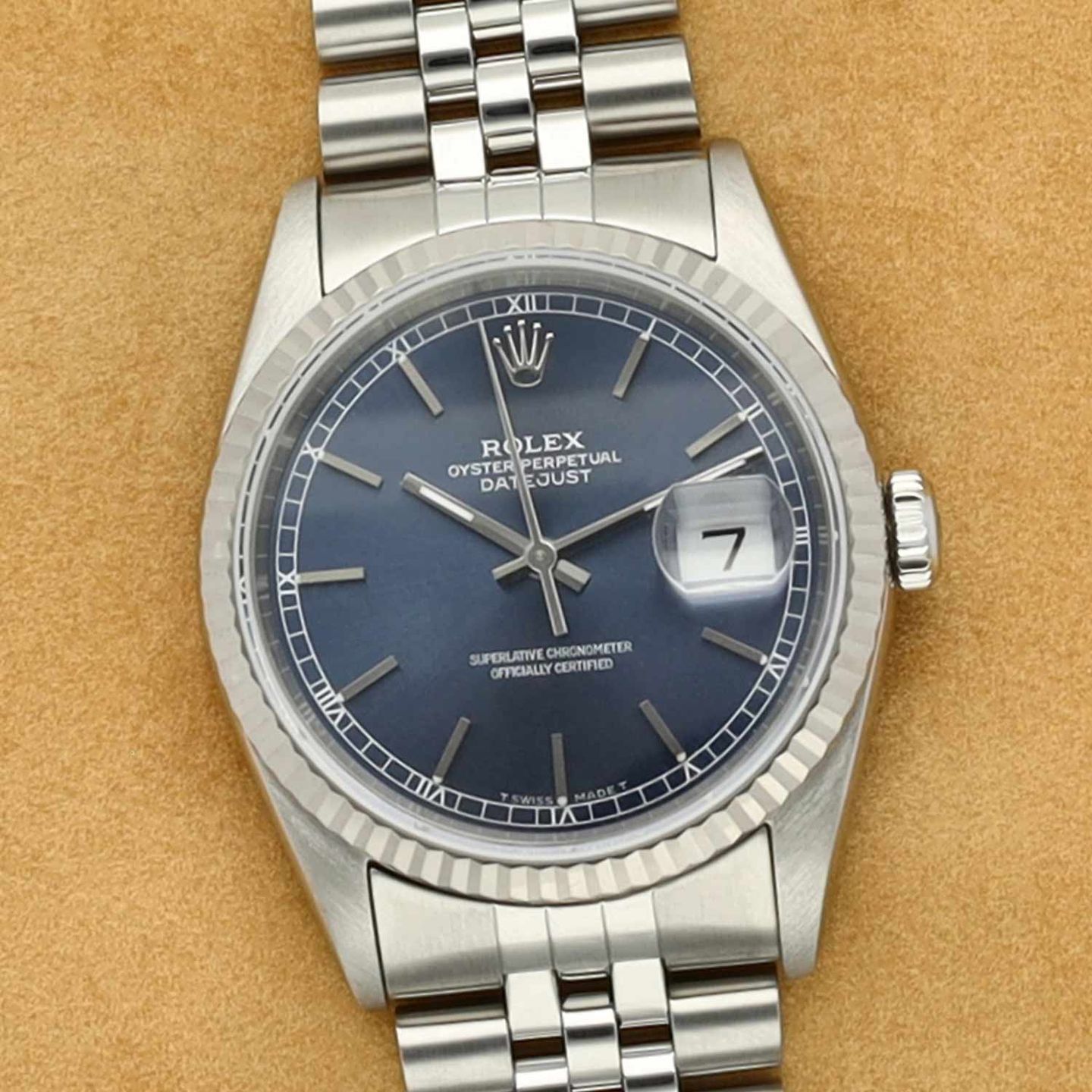 Rolex Datejust 36 16234 (1994) - Blauw wijzerplaat 36mm Staal (1/8)