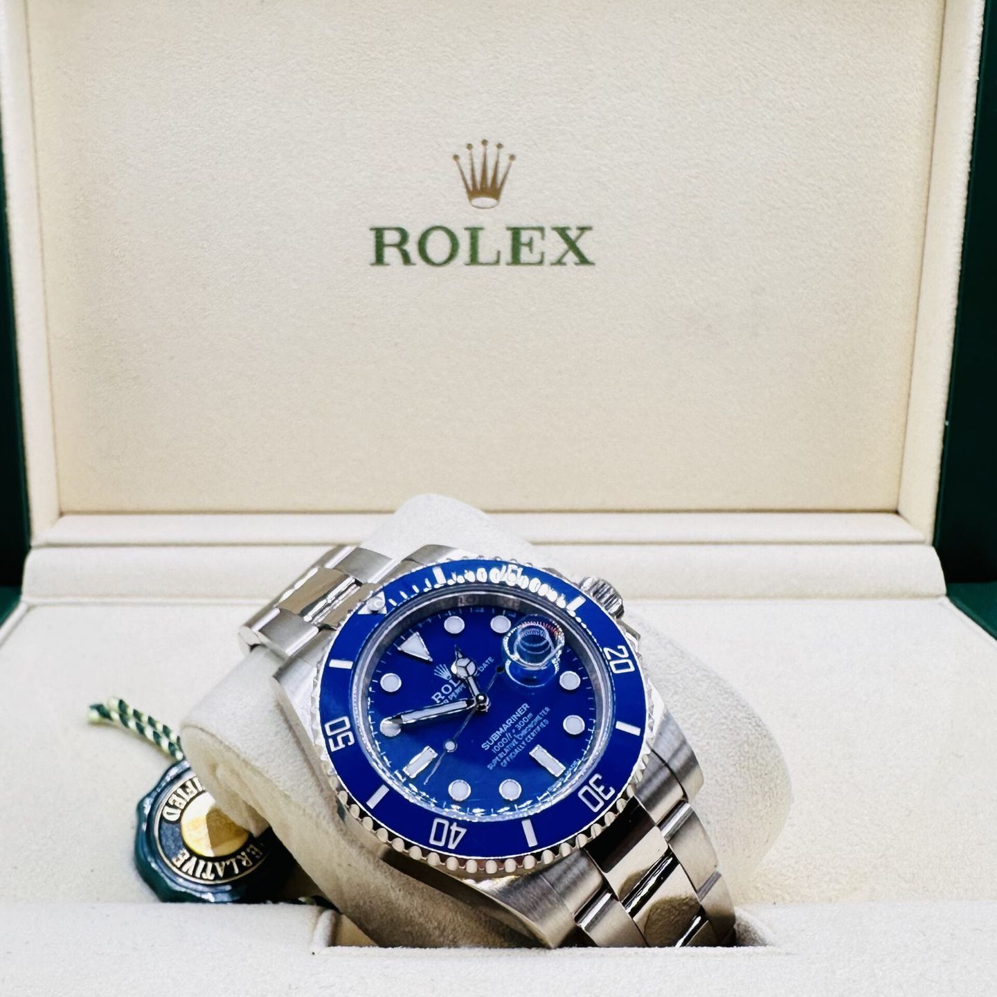 Rolex Submariner Date 116619LB (2019) - Blue dial 40 mm White Gold case (5/6)