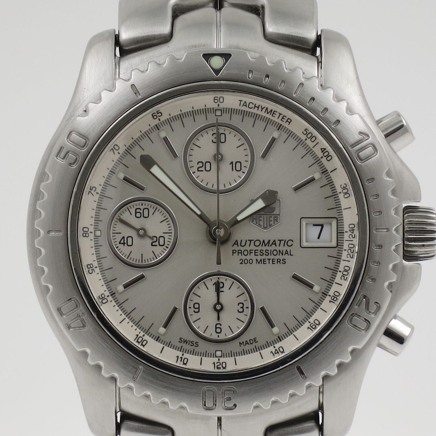 TAG Heuer Link CT2113 (2002) - Silver dial 42 mm Steel case (1/4)