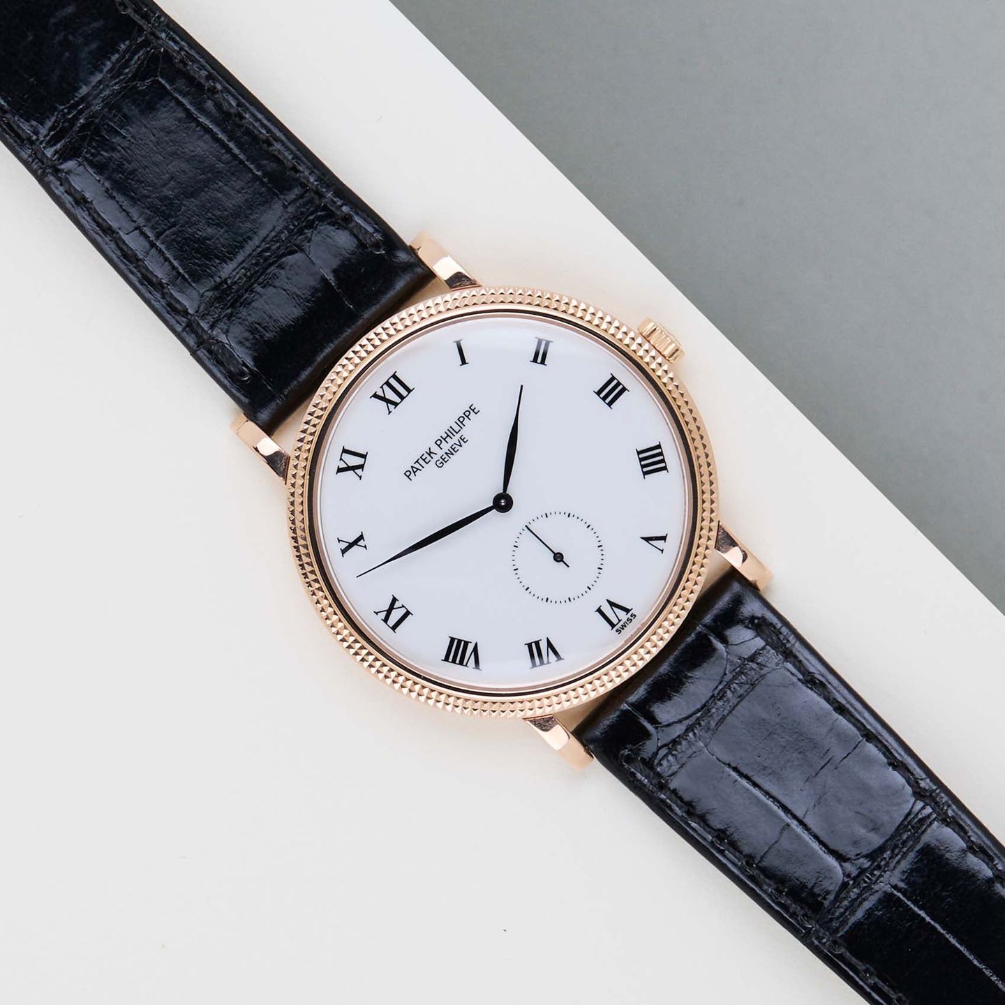 Patek Philippe Calatrava 3919R-001 (2003) - Wit wijzerplaat 34mm Roségoud (1/8)