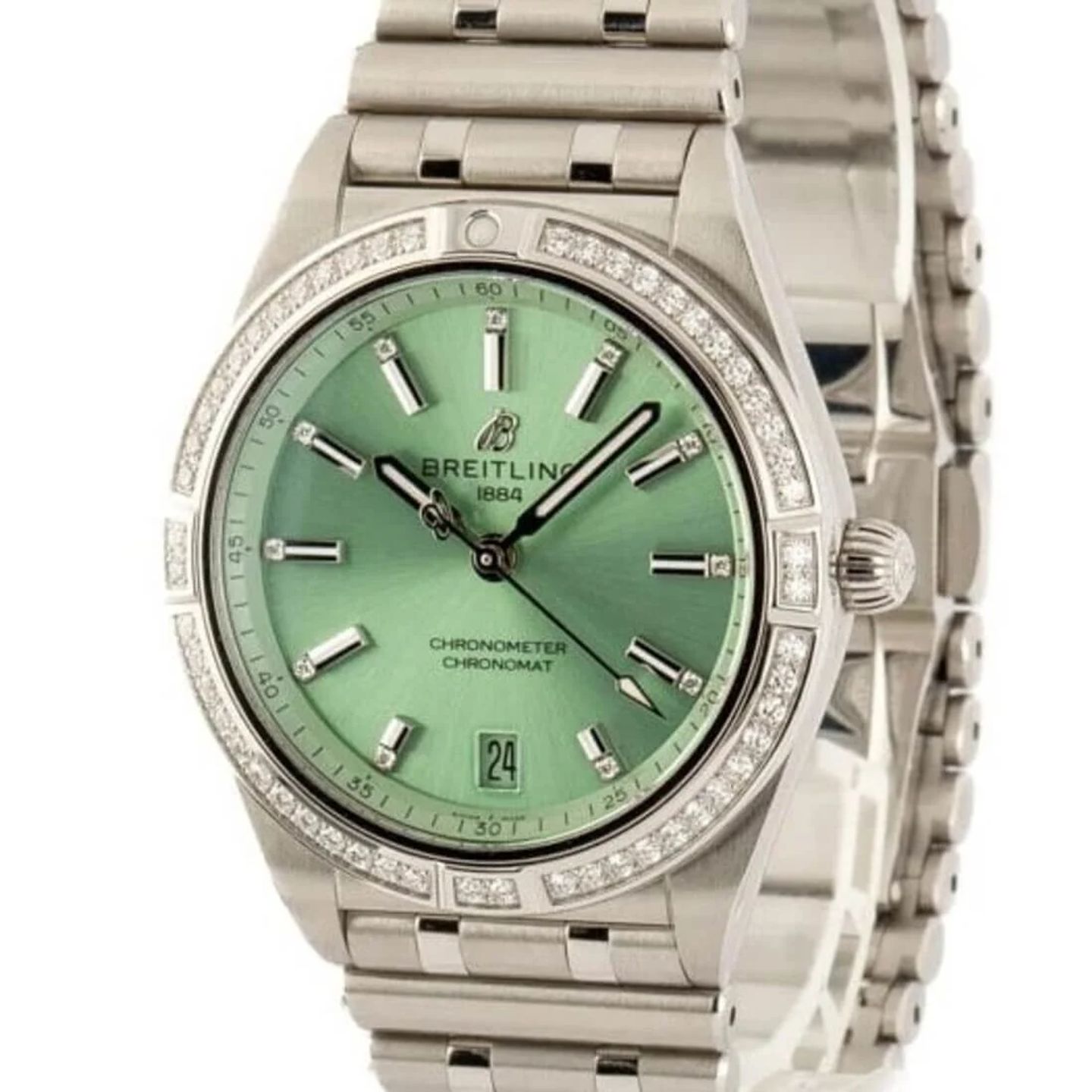 Breitling Chronomat 36 A10380591L1A1 (2023) - Green dial 36 mm Steel case (2/2)
