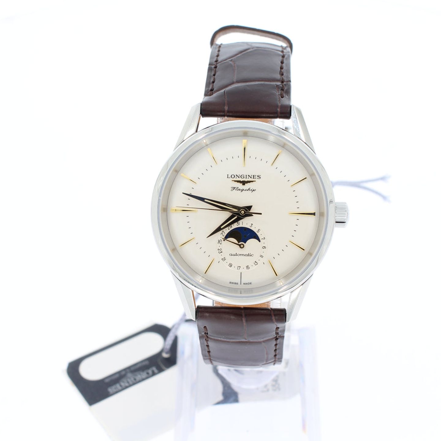 Longines Flagship Heritage L4.815.4.78.2 (2024) - Zilver wijzerplaat 39mm Staal (1/4)