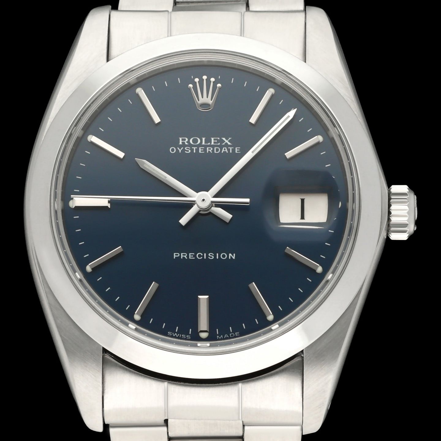 Rolex Oyster Precision 6694 (1984) - Blue dial 34 mm Steel case (1/7)
