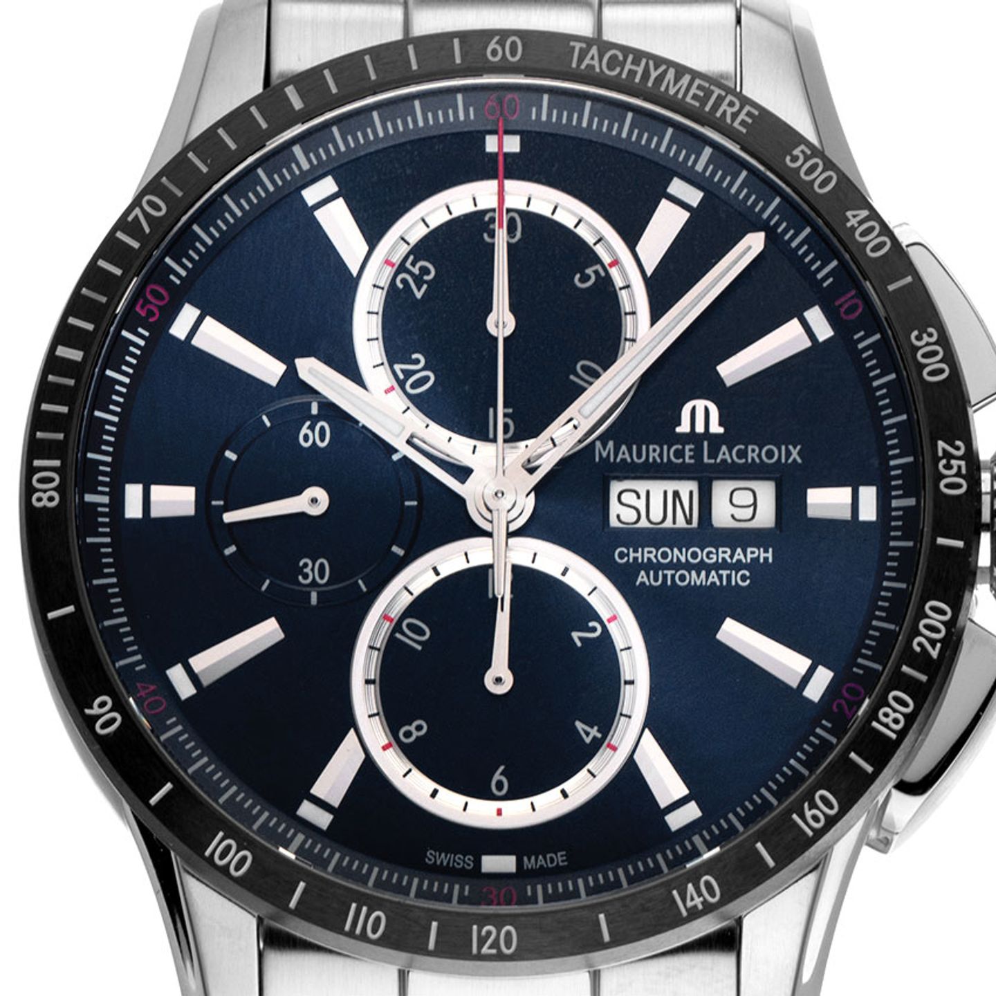 Maurice Lacroix Pontos S PT6038-SSL22-430-1 (2024) - Blue dial 43 mm Steel case (1/6)