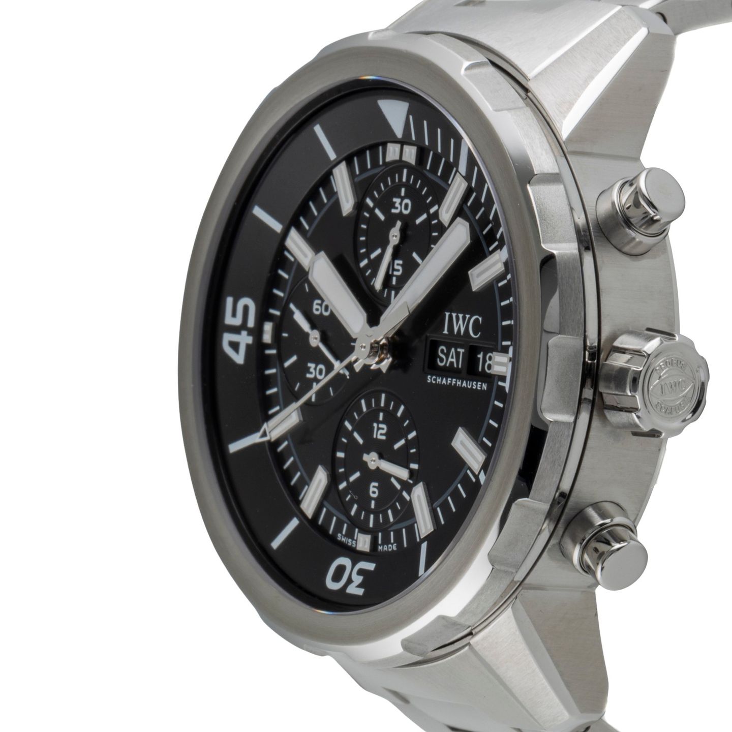 IWC Aquatimer Chronograph IW376804 (Unknown (random serial)) - Black dial 44 mm Steel case (6/8)
