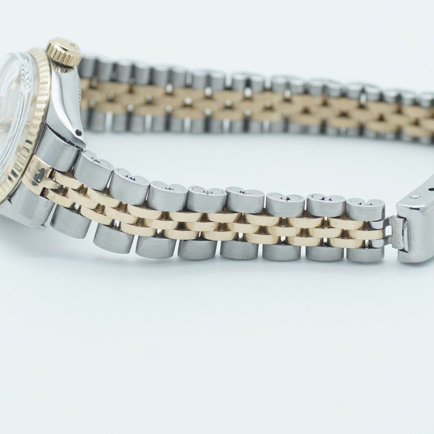 Rolex Oyster Perpetual Lady Date 6517 (1969) - Silver dial 26 mm Gold/Steel case (5/8)