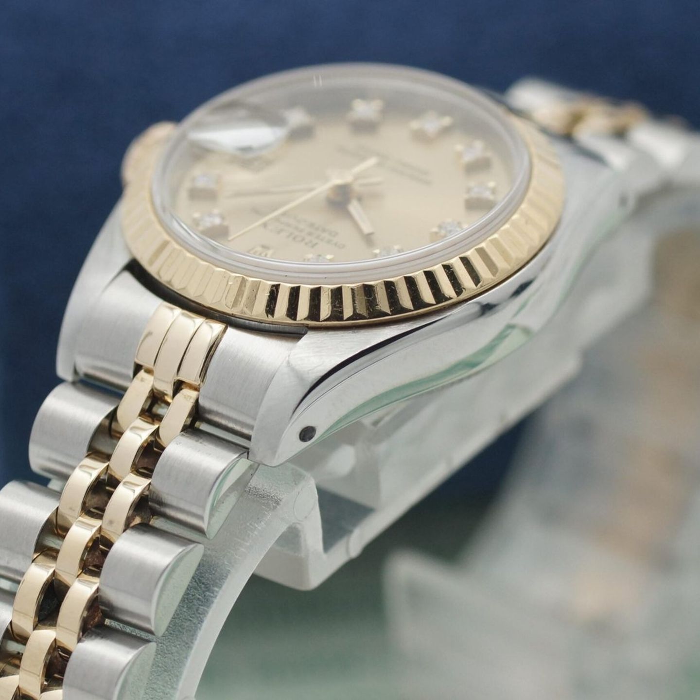 Rolex Lady-Datejust 69173 (1988) - Champagne dial 26 mm Gold/Steel case (8/8)