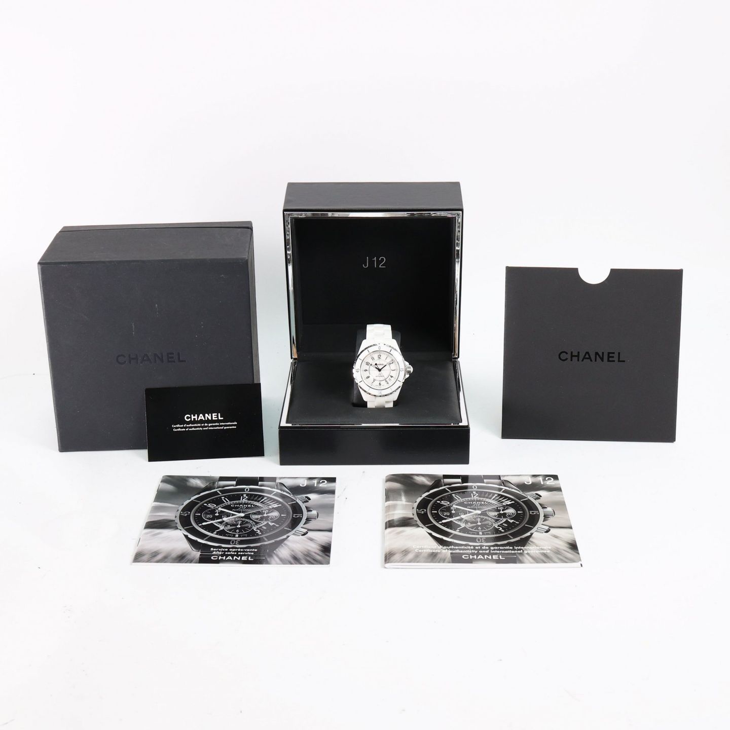 Chanel J12 H0970 (2003) - White dial 38 mm Ceramic case (6/6)