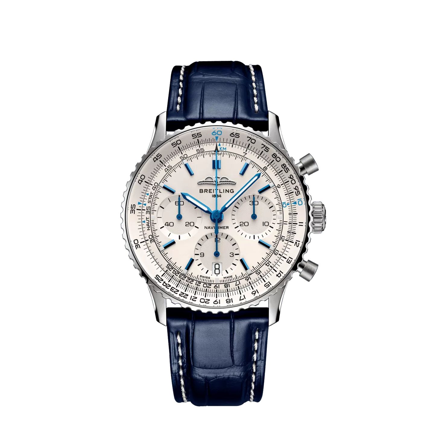 Breitling Navitimer 1 B01 Chronograph AB0139A71G1P1 (2024) - Wit wijzerplaat 41mm Staal (1/1)