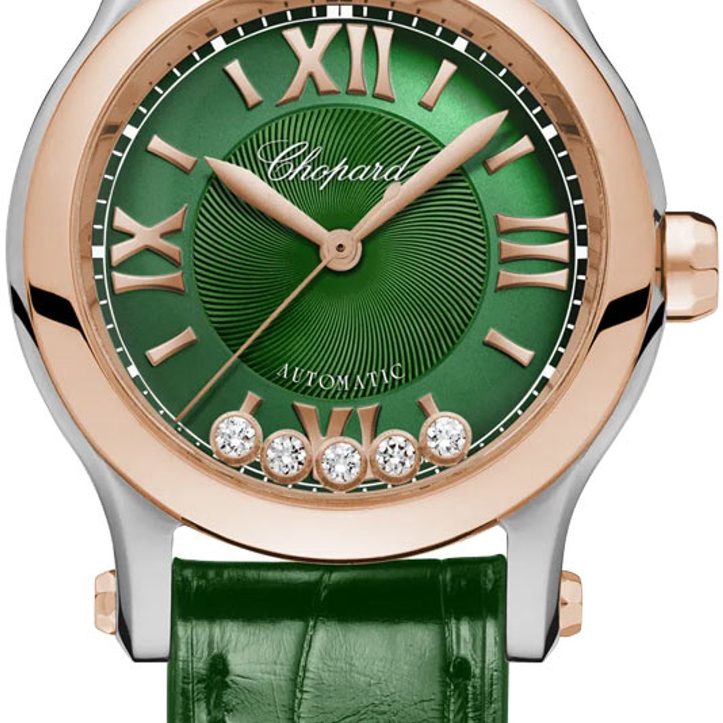 Chopard Happy Sport 278573-6032 (2024) - Green dial 30 mm Gold/Steel case (2/2)