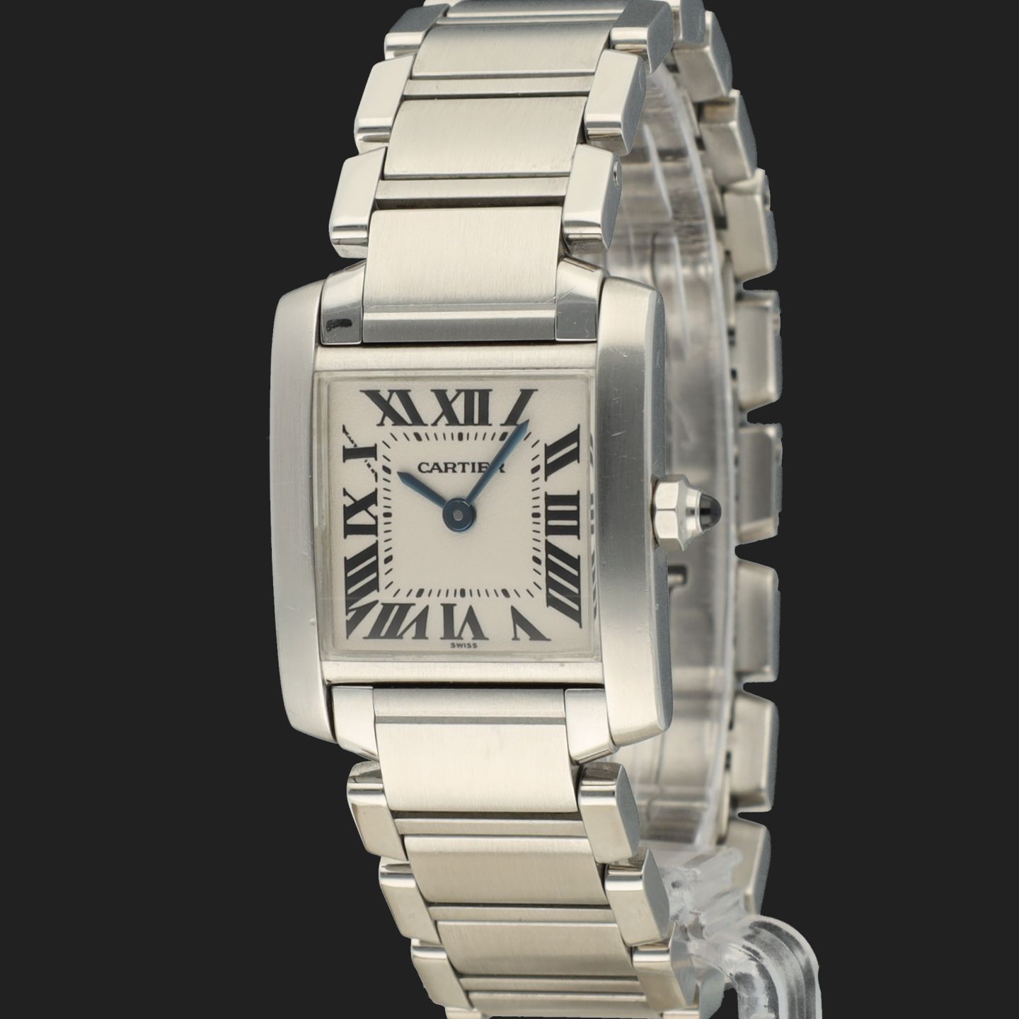 Cartier Tank Française 2300 (Unknown (random serial)) - Silver dial 20 mm Steel case (1/7)