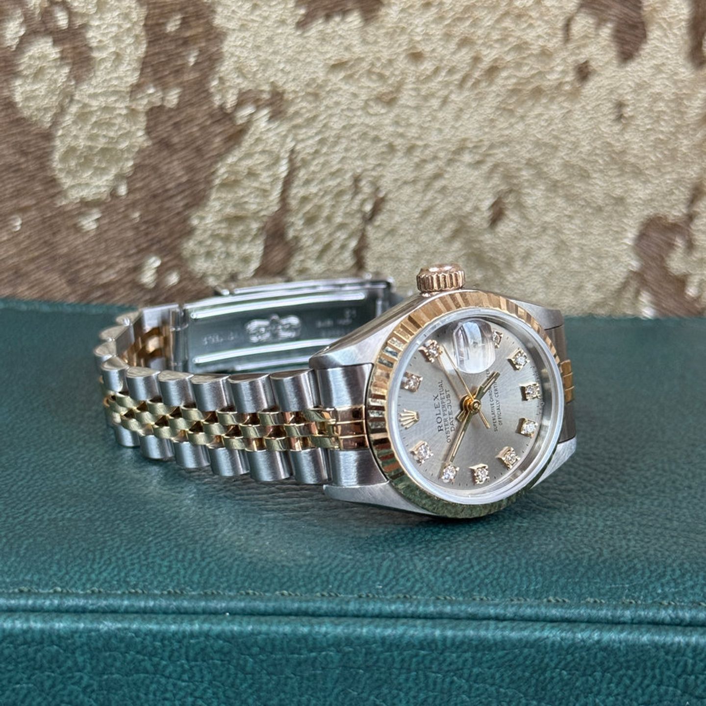 Rolex Lady-Datejust 69173 (1989) - Grey dial 26 mm Gold/Steel case (3/8)