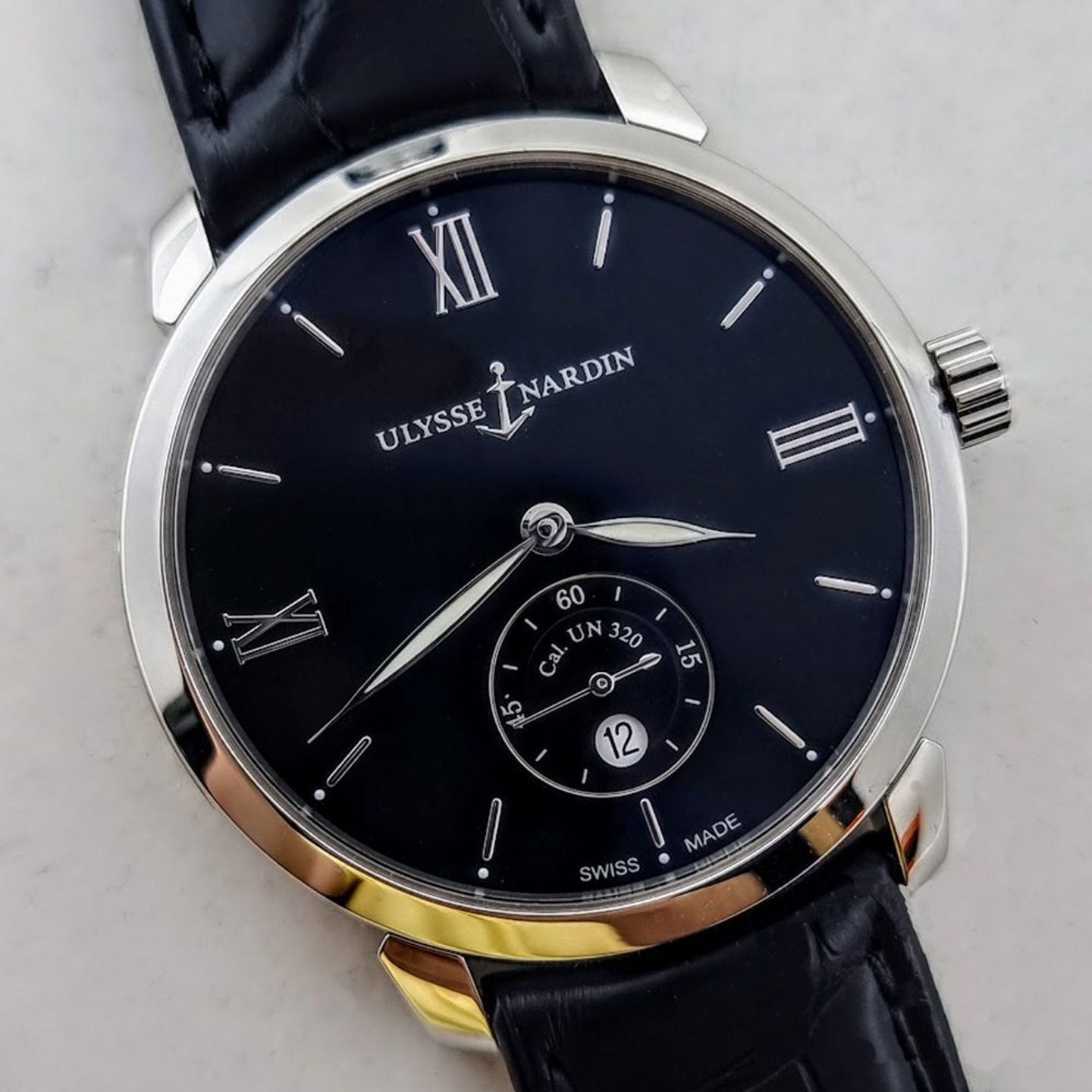 Ulysse Nardin Classico 3203-136-2/32 (2025) - Black dial 41 mm Steel case (2/8)