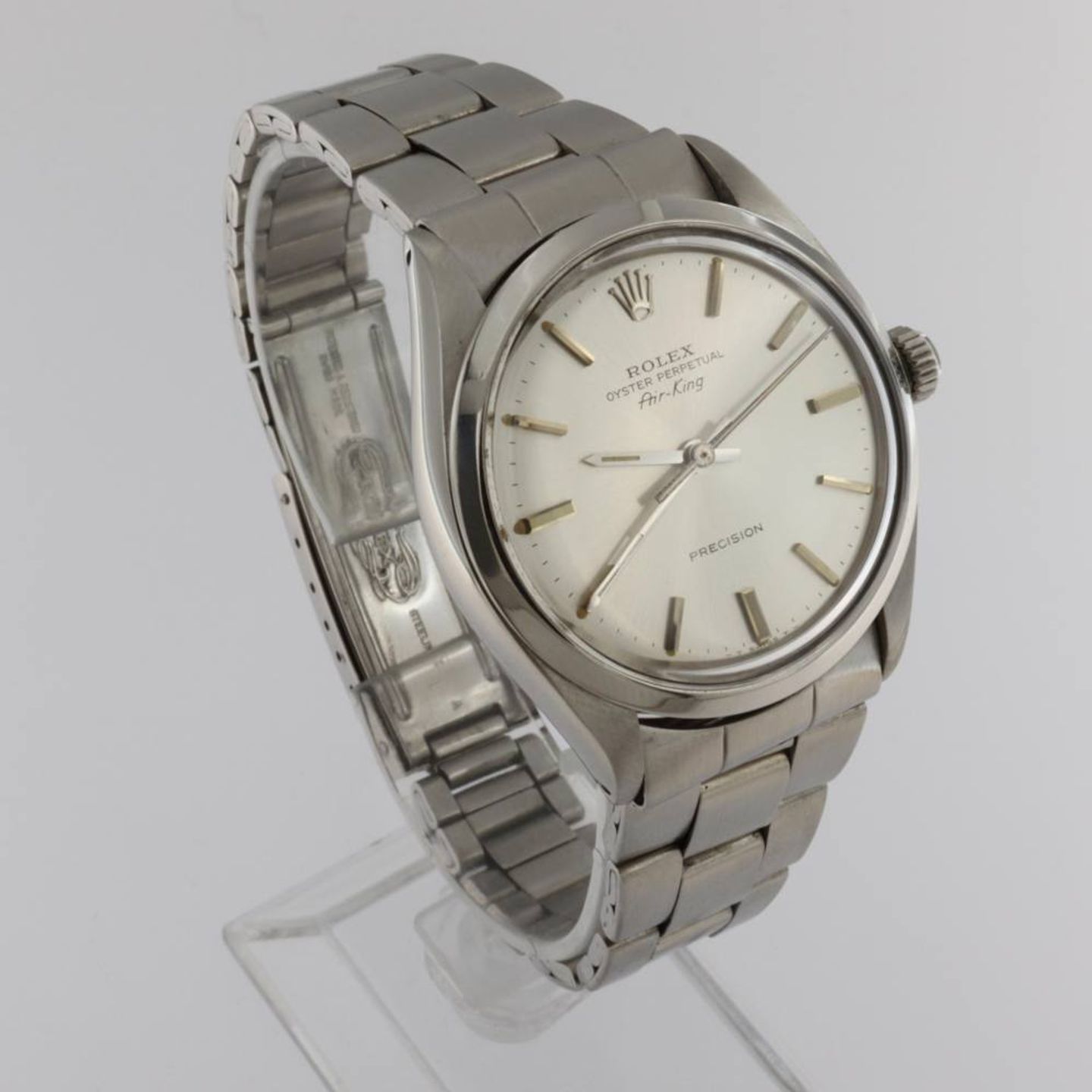 Rolex Air-King 5500 (1975) - Zilver wijzerplaat 34mm Staal (3/4)